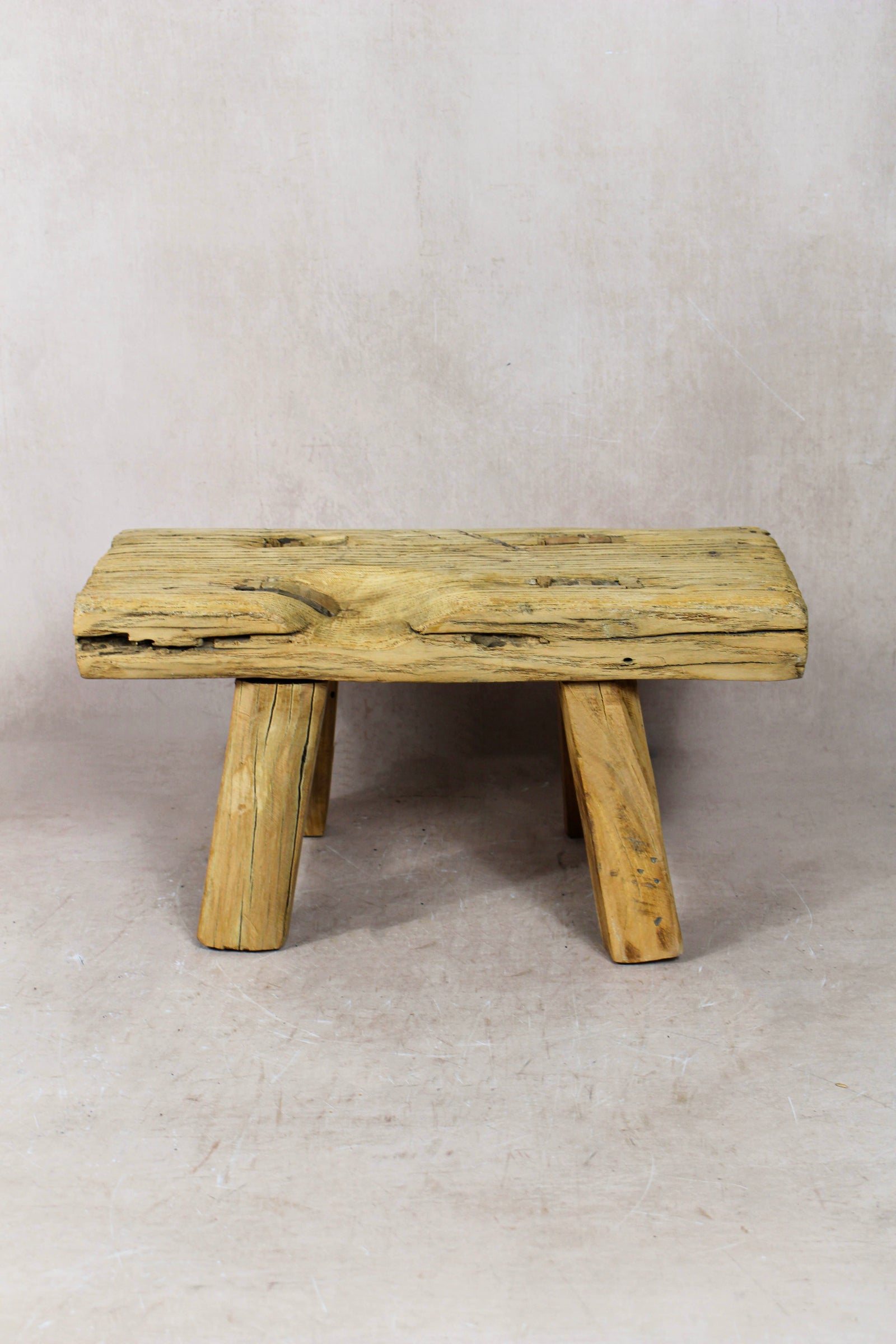 Vintage Rustic Stool Small - Elm wood - 51