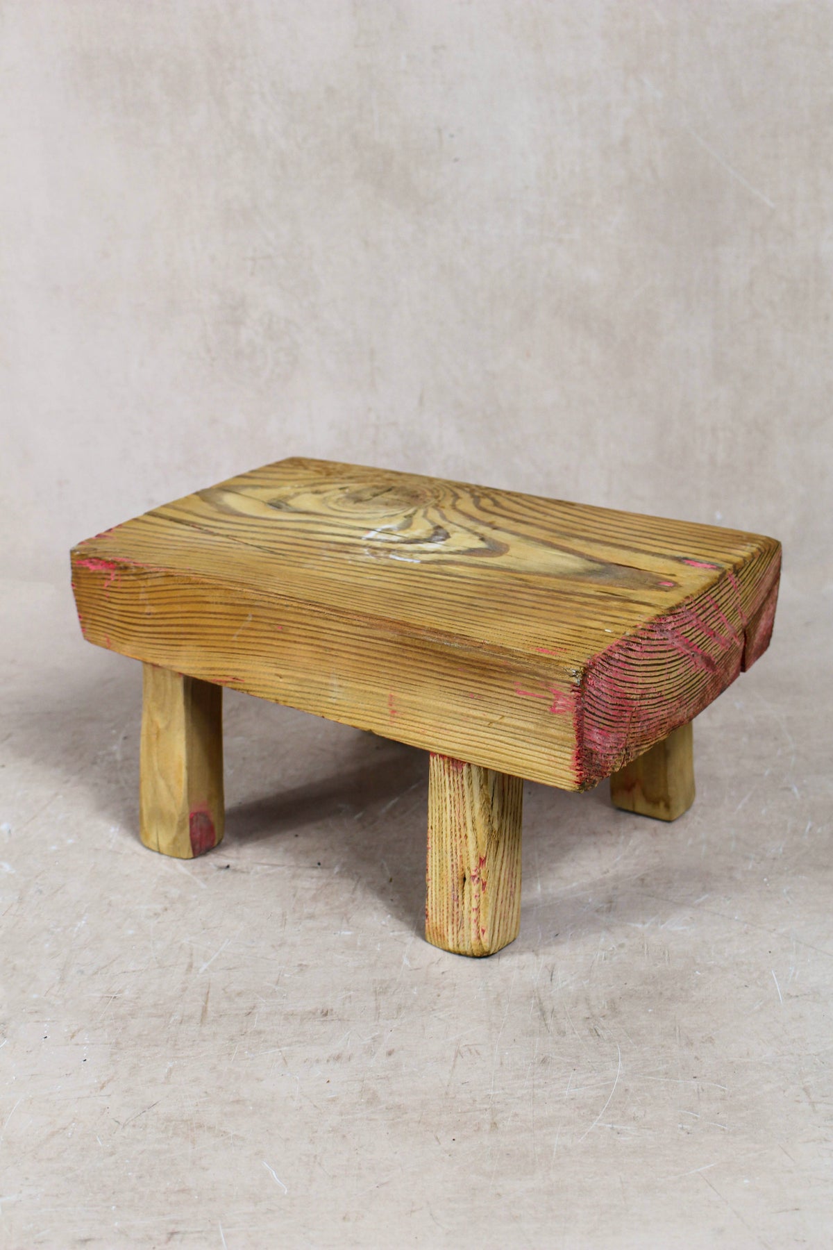 Vintage Rustic Stool Small - Elm wood - 55