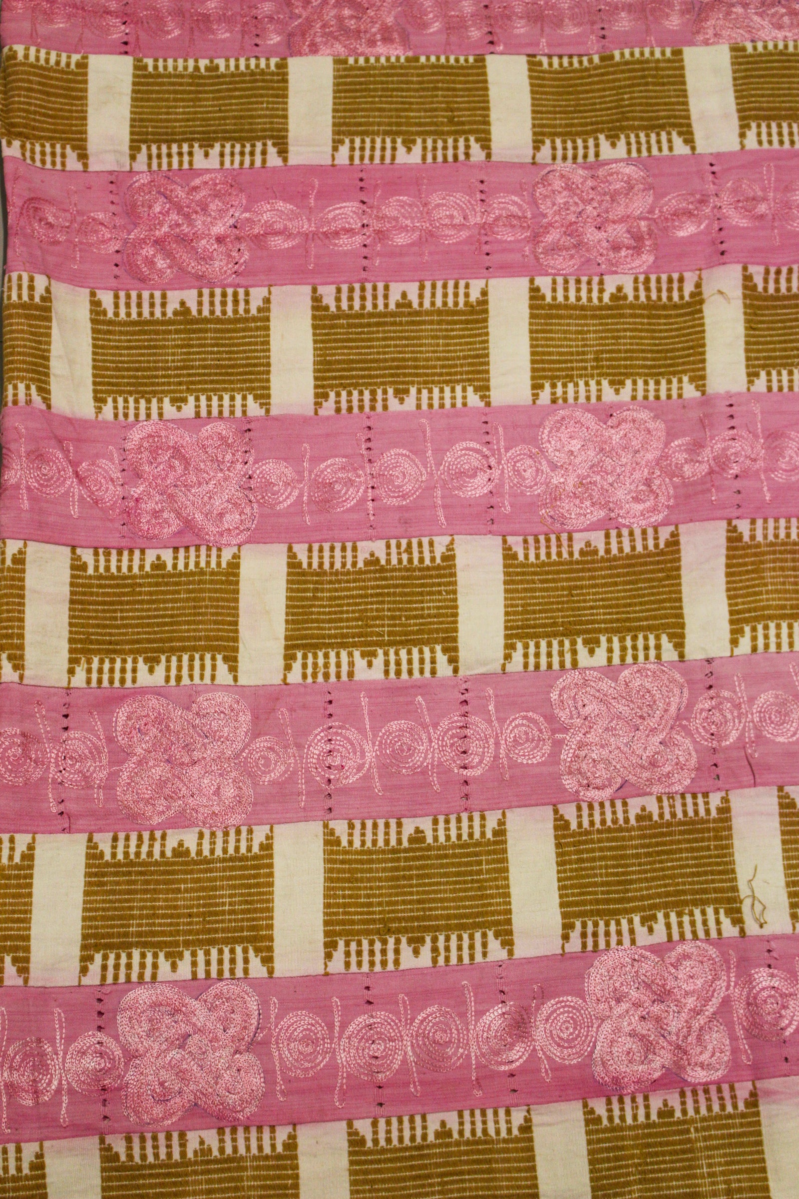 Aso Oke cloth — full length laid flat