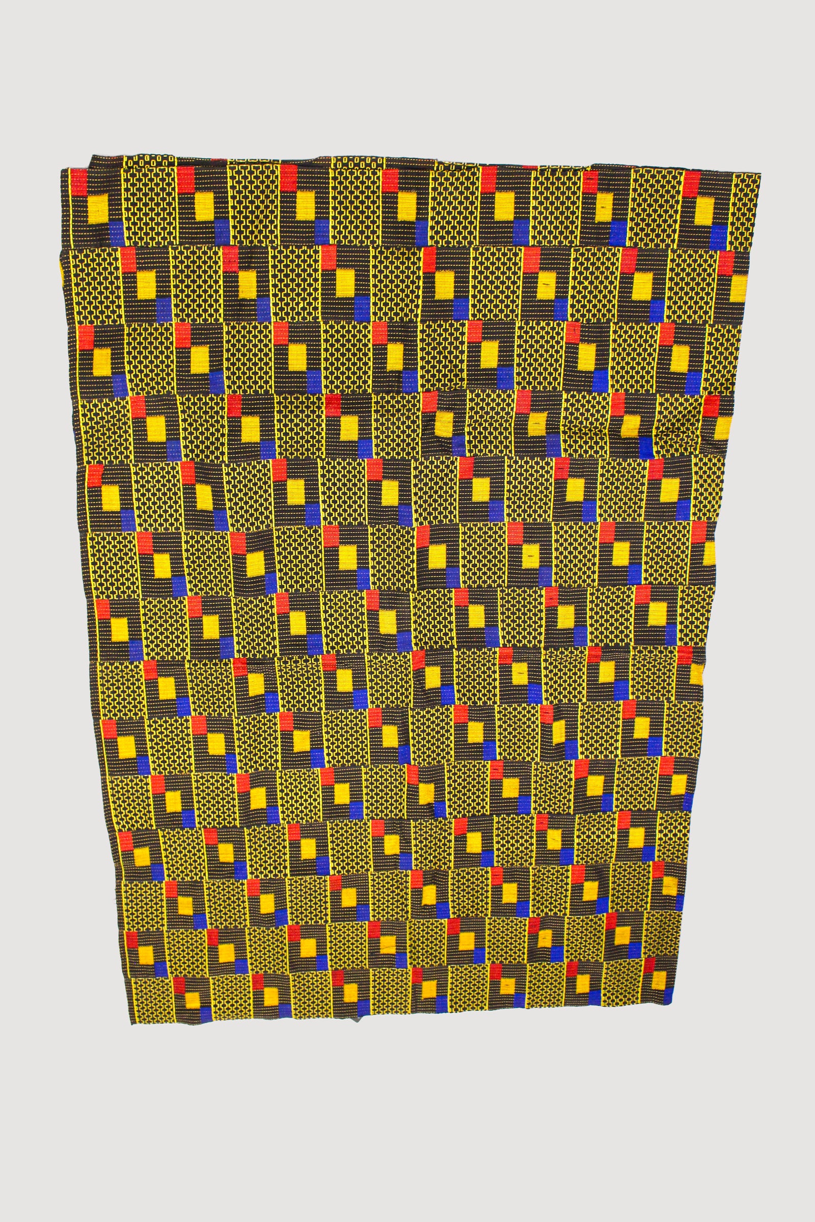 Vintage hand-woven Ewe strip-cloth from Ghana, approx. 220×160cm