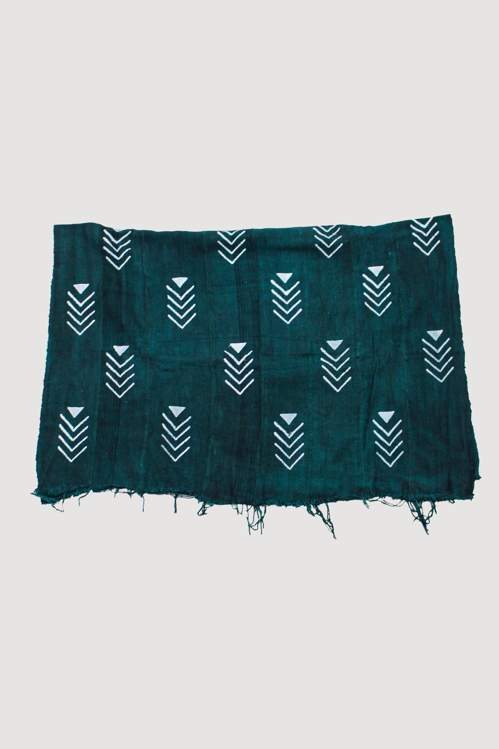 Handwoven Malian Bogolan mud cloth with natural mud-dye patterns