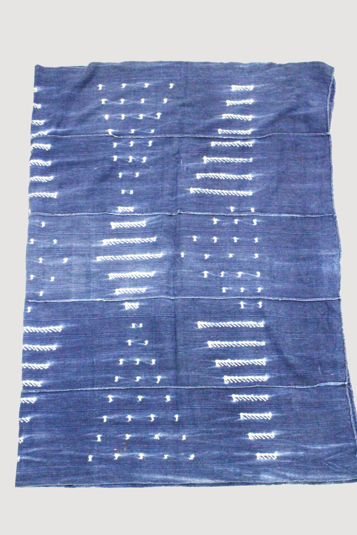 Indigo adire cloth — detail of the resist-dyed pattern