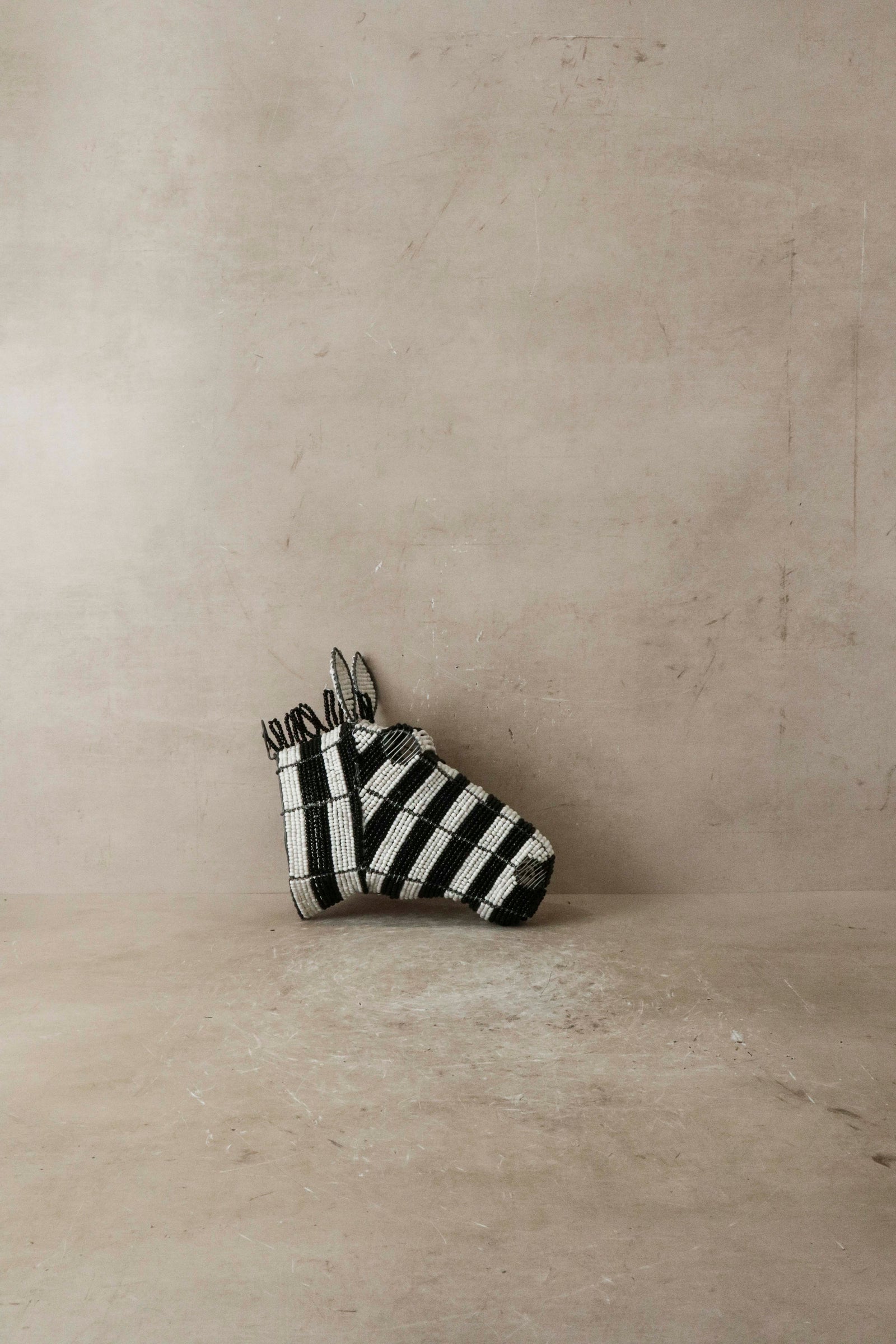Zebra Beaded wall sculpture - Z1