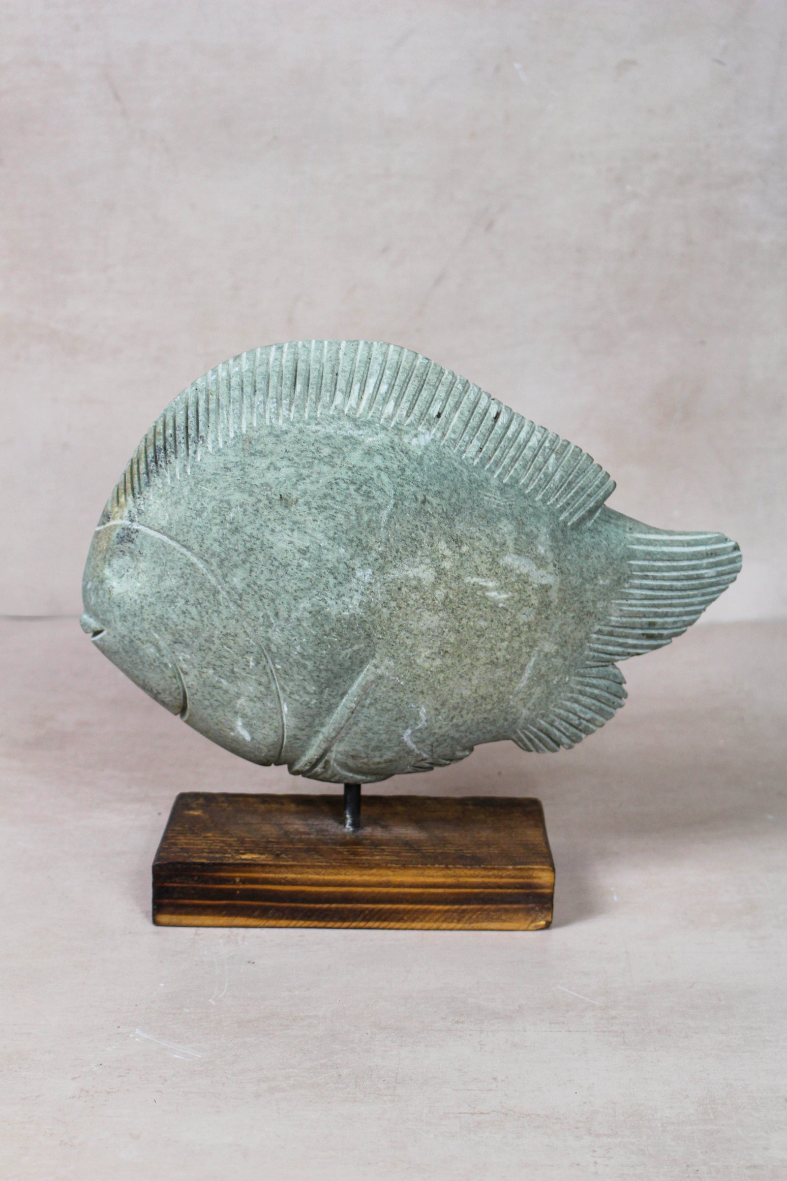 Stone Fish Sculpture - Zimbabwe - 159.5