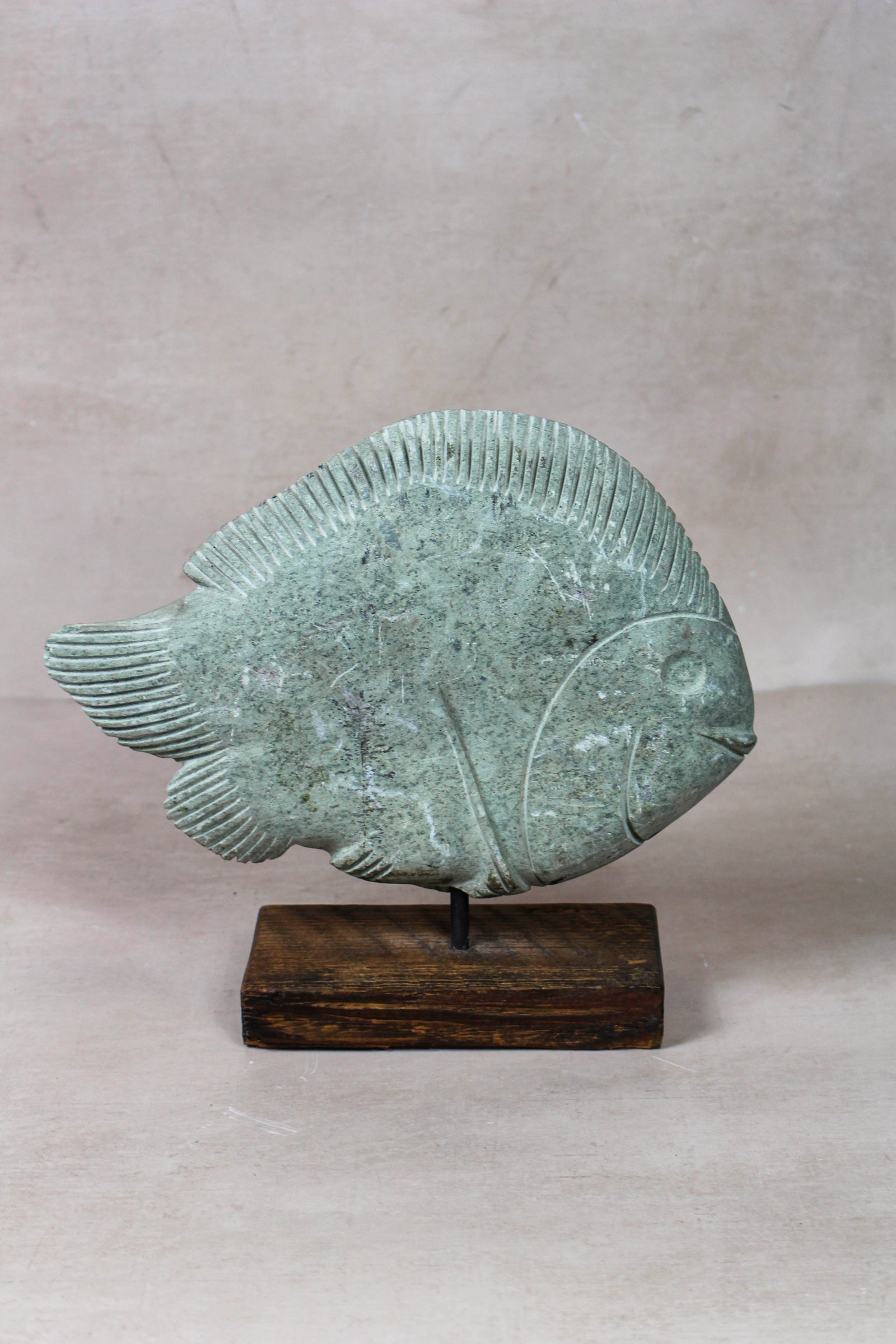 Stone Fish Sculpture - Zimbabwe - 159.5