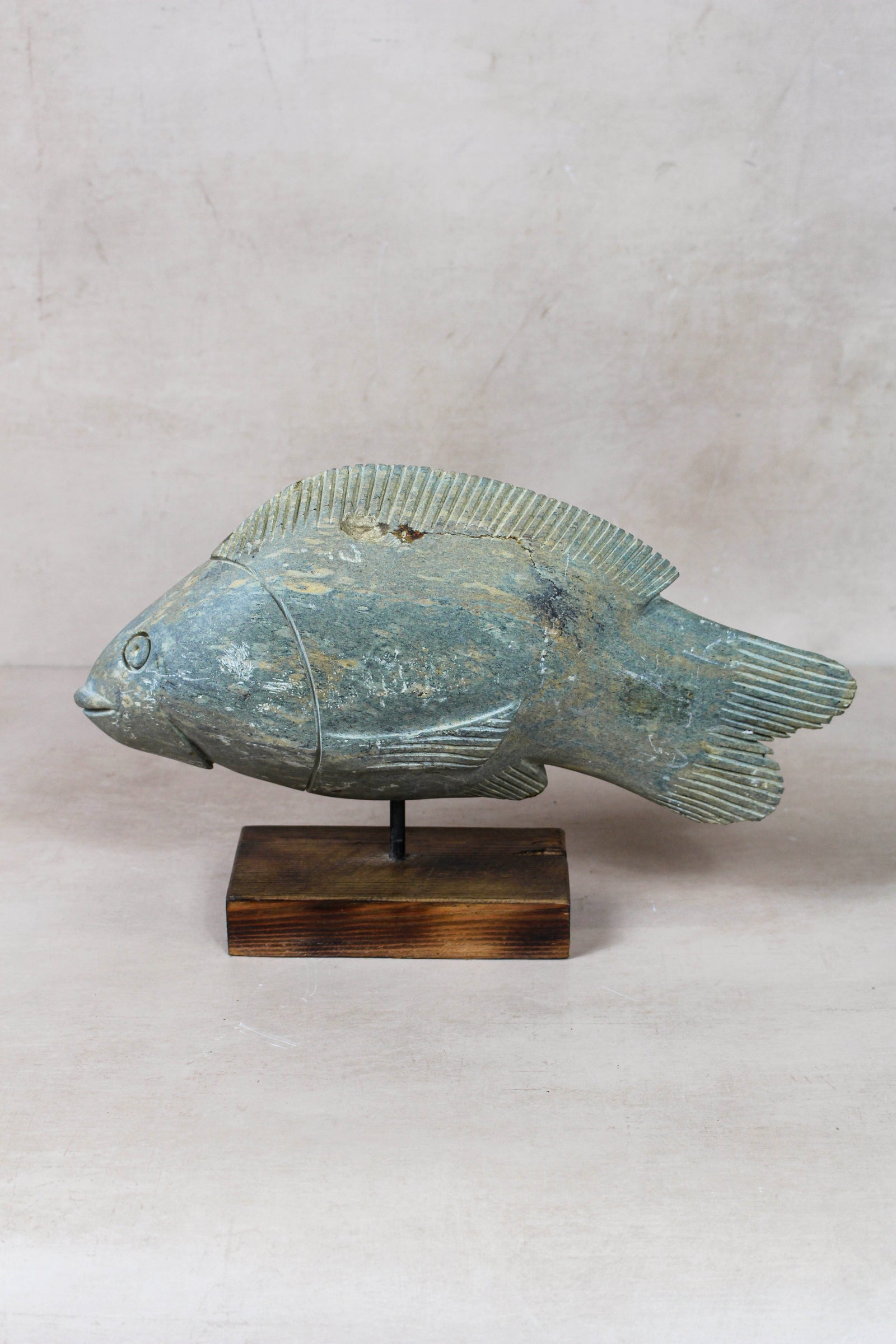 Stone Fish Sculpture - Zimbabwe - 159.6
