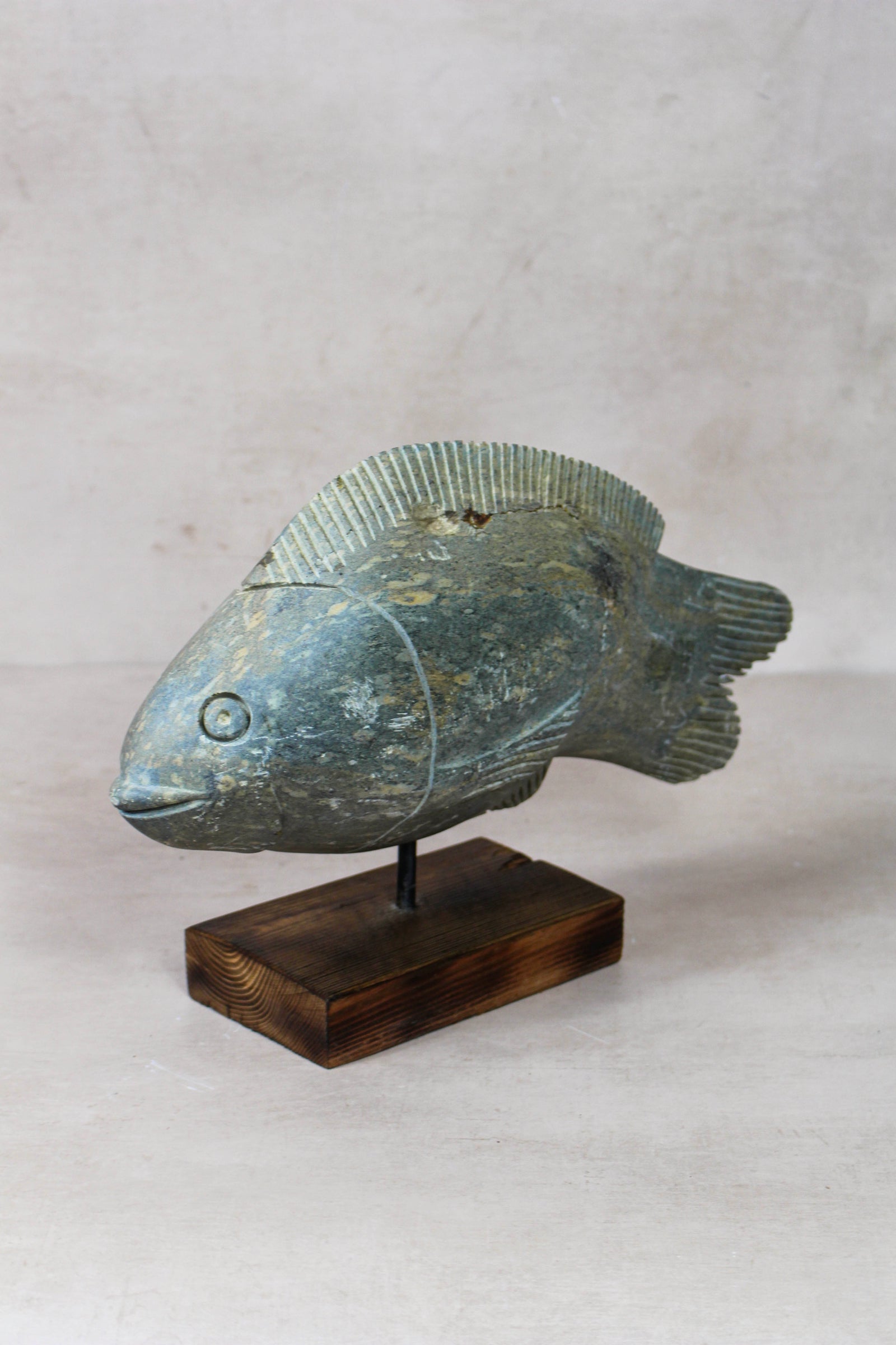 Stone Fish Sculpture - Zimbabwe - 159.6