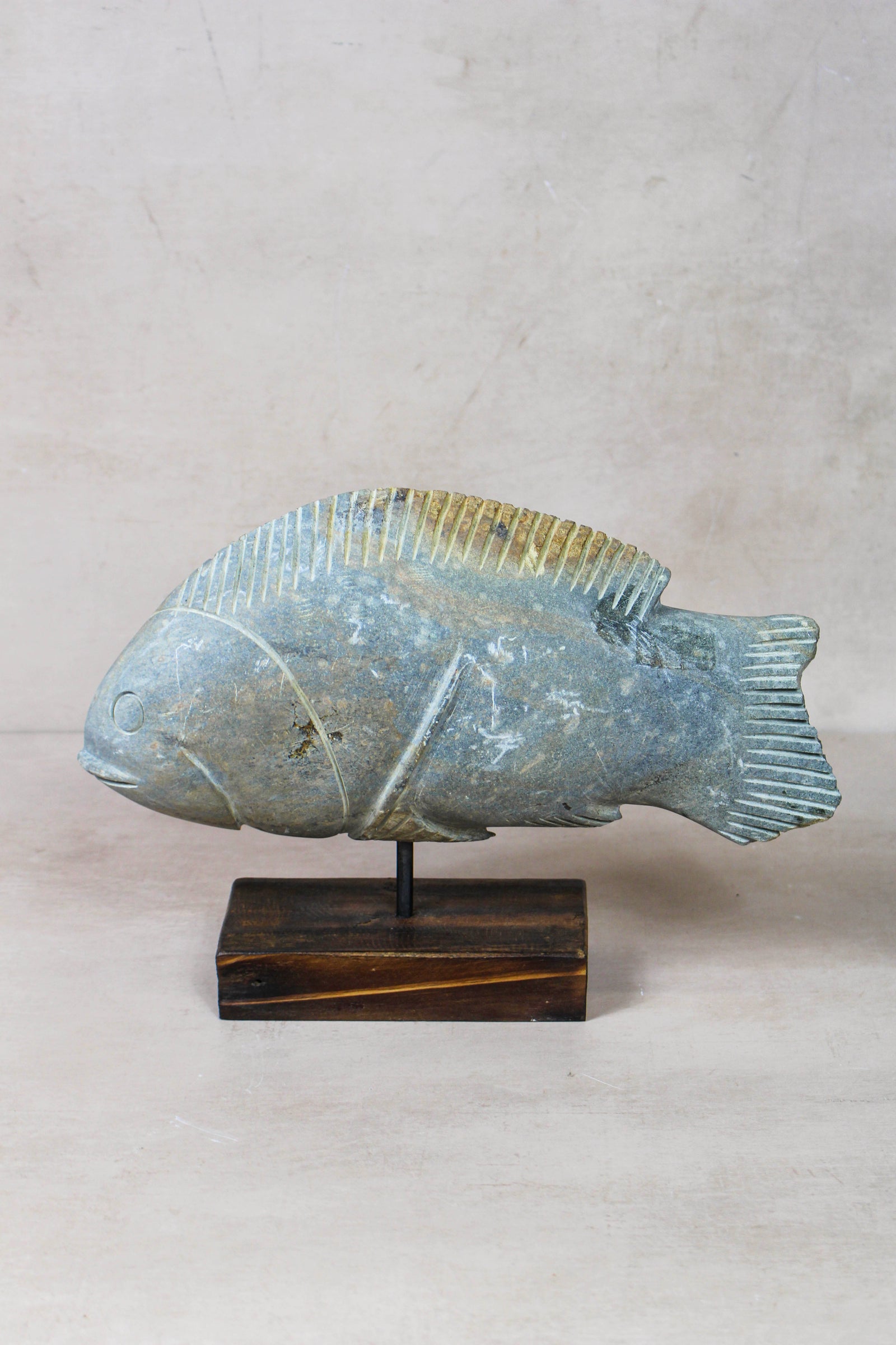Stone Fish Sculpture - Zimbabwe - 159.7