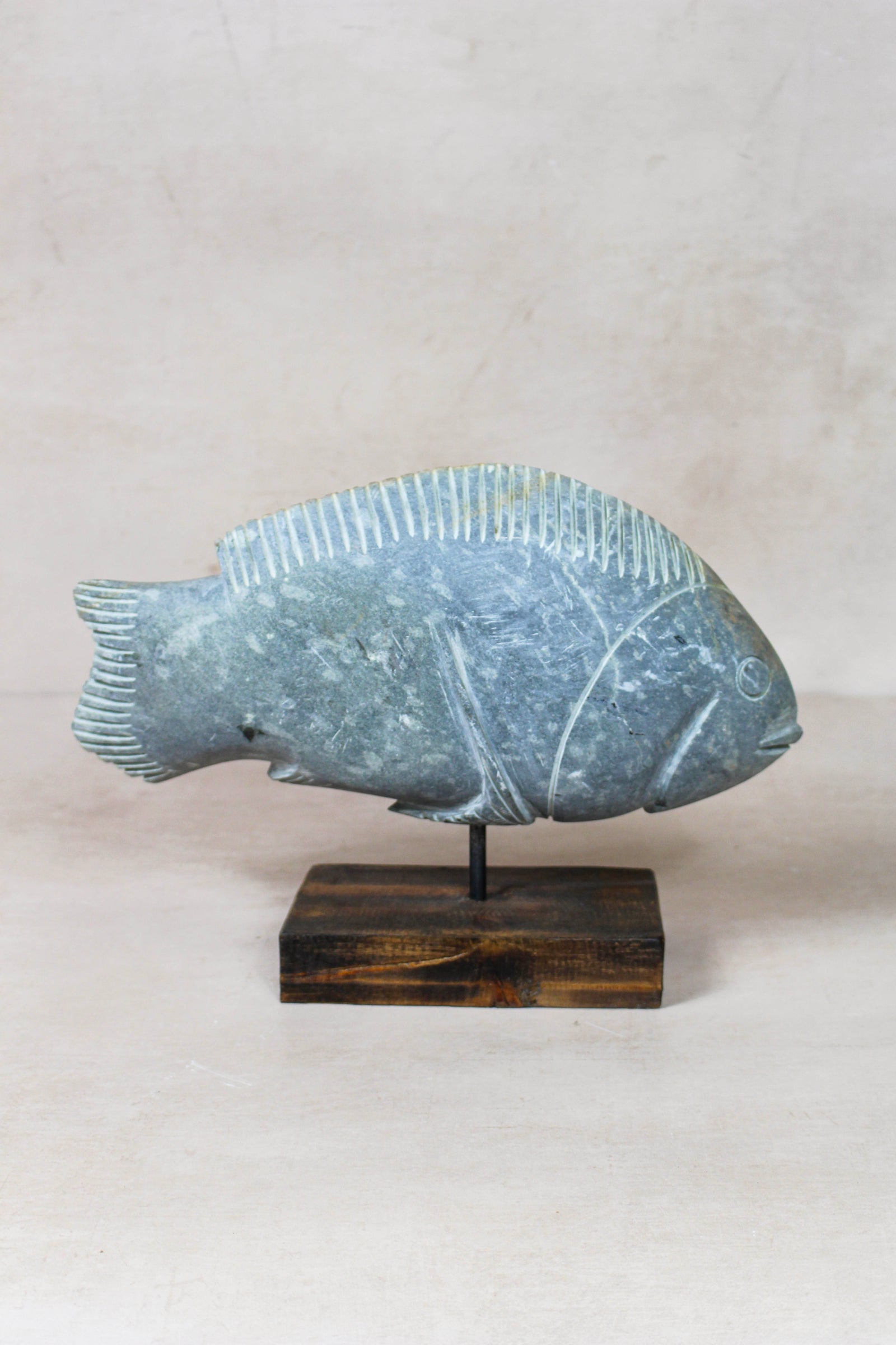 Stone Fish Sculpture - Zimbabwe - 159.7