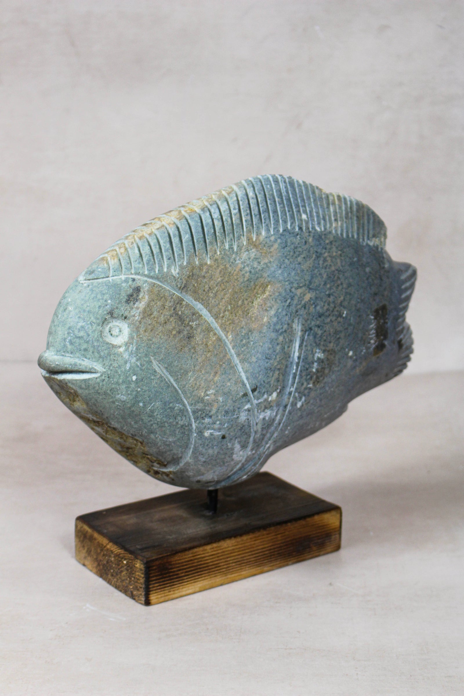 Stone Fish Sculpture - Zimbabwe - 159.8