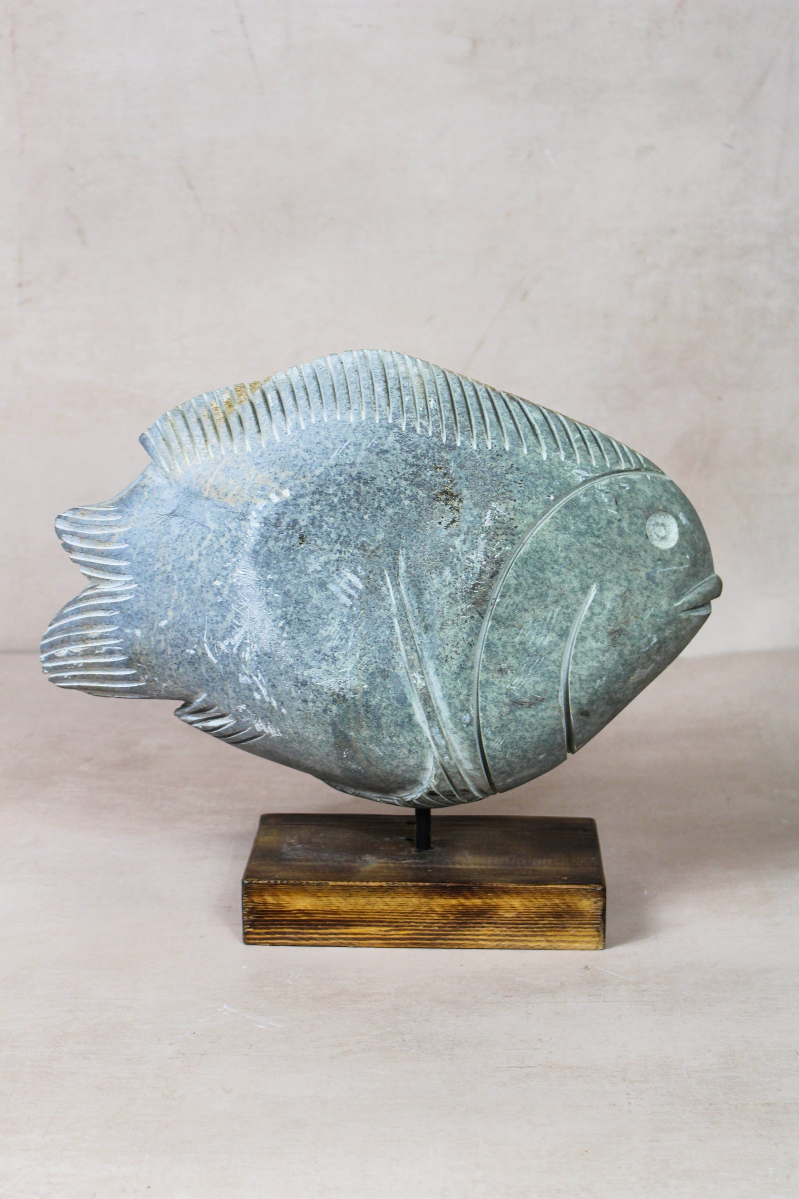 Stone Fish Sculpture - Zimbabwe - 159.8