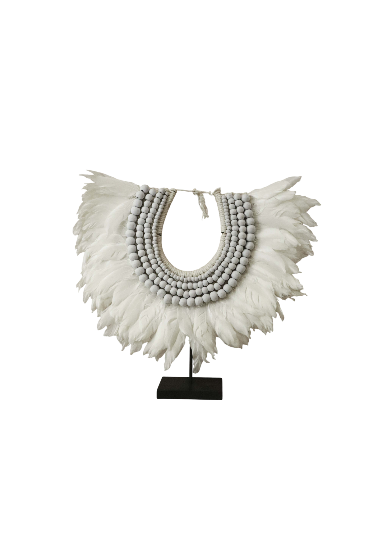 Handmade Feathers and Beads necklace - 22.4