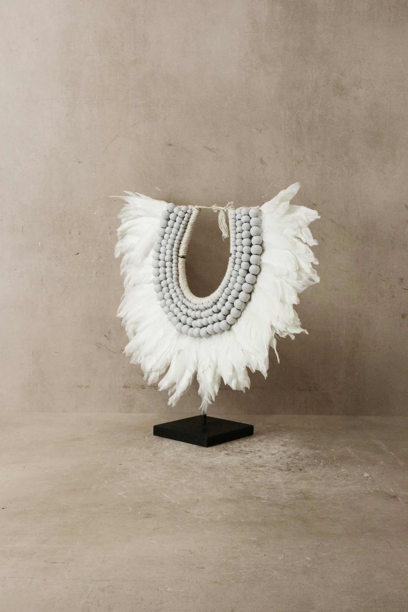 Handmade Feathers and Beads necklace - 22.4