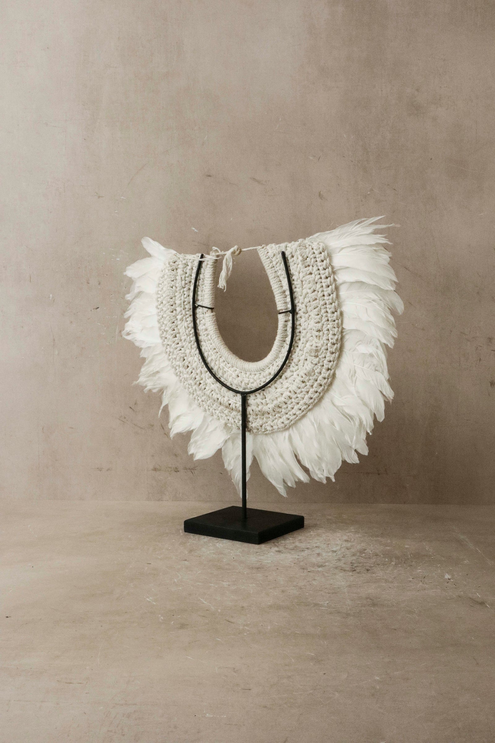 Handmade Feathers and Beads necklace - 22.4