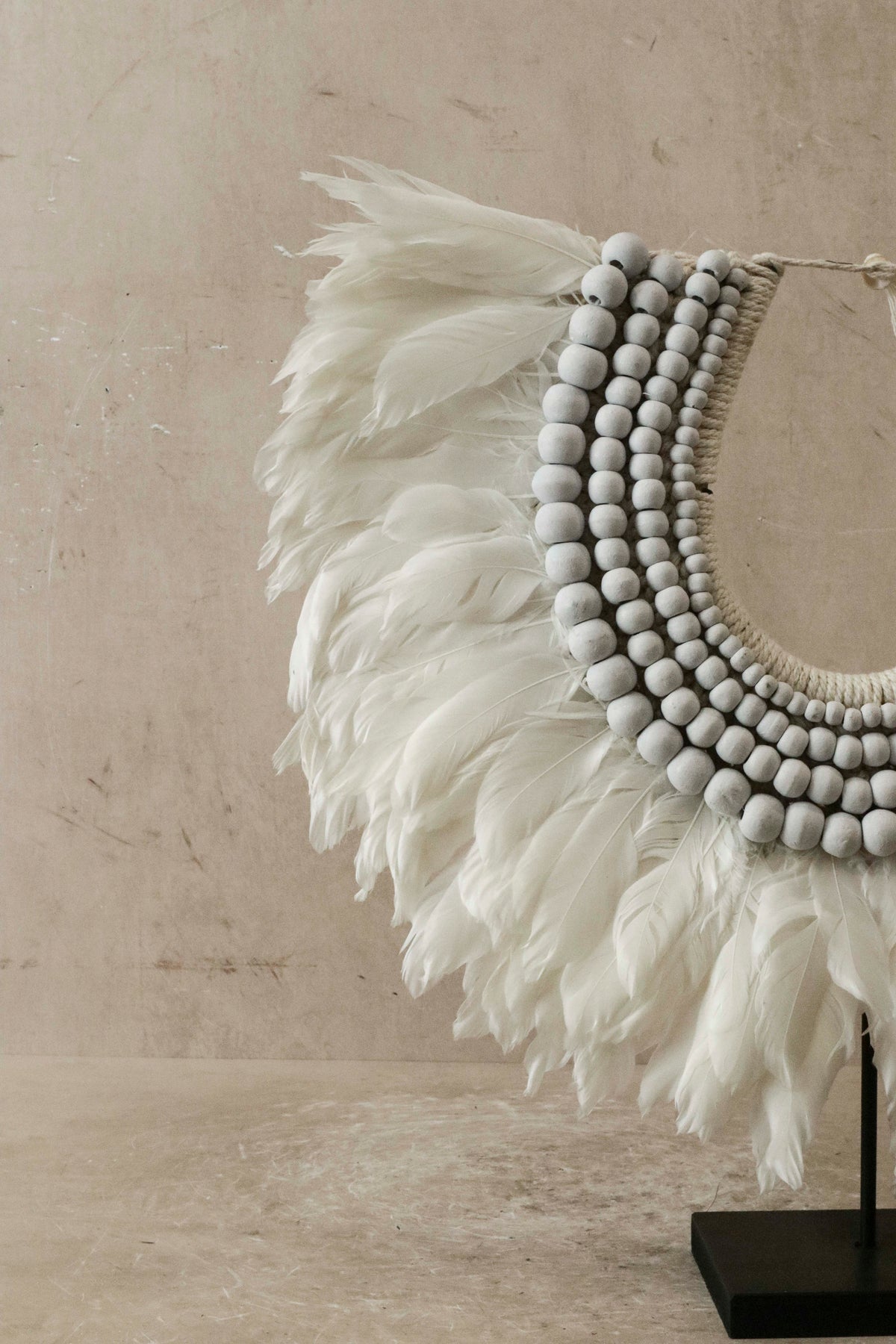 Handmade Feathers and Beads necklace - 22.4