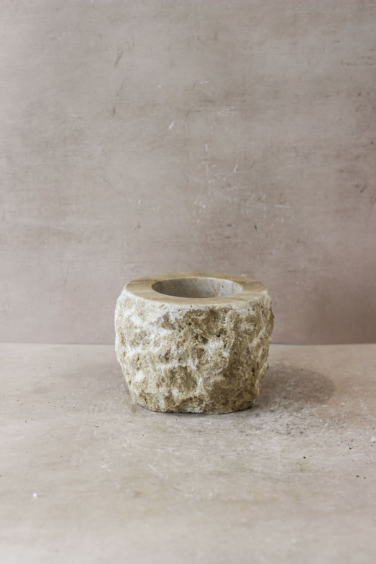 Rough Cut Onyx Candleholder XL 14.1