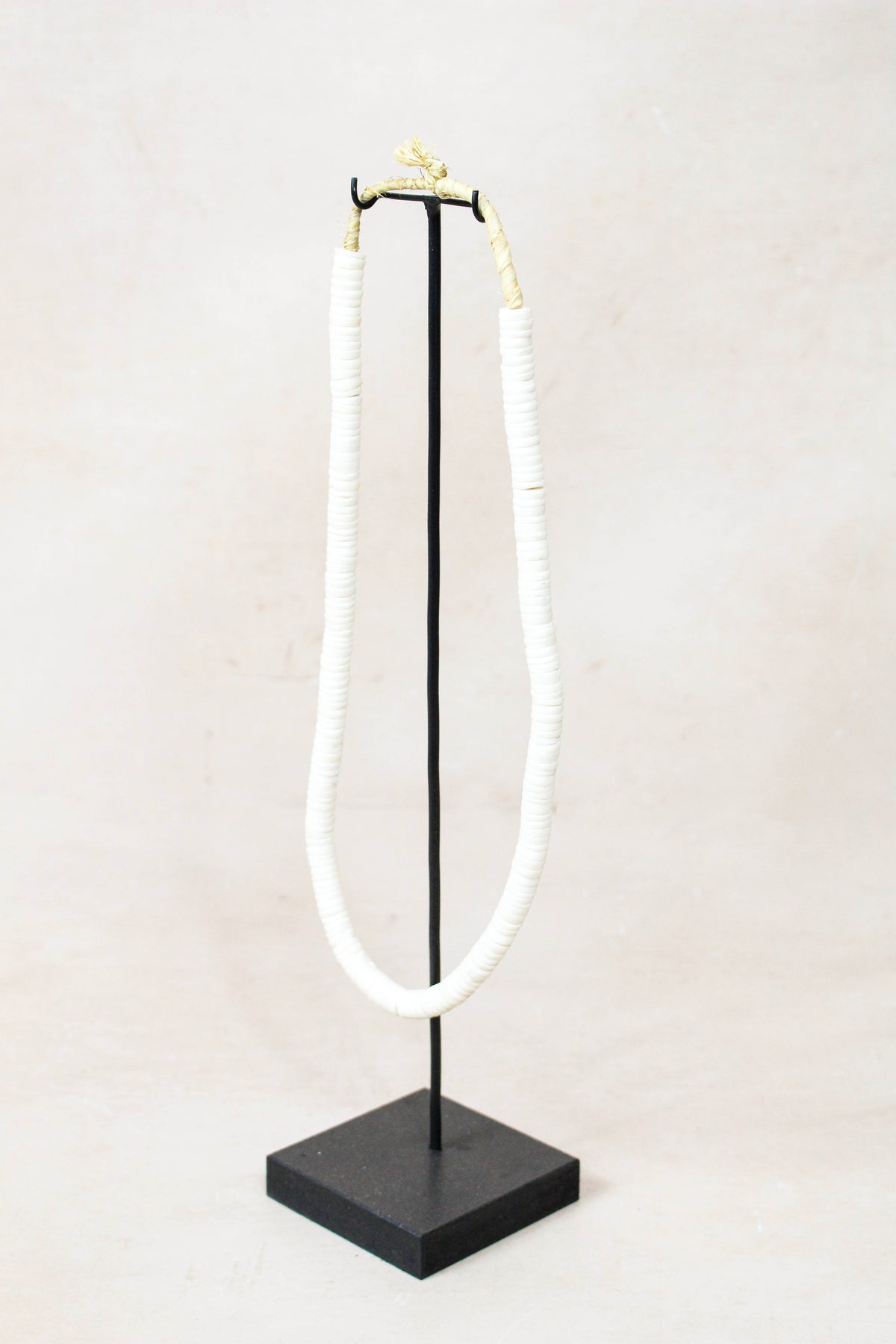Handcrafted Ostrich Eggshell Heishi Necklace - 217.2