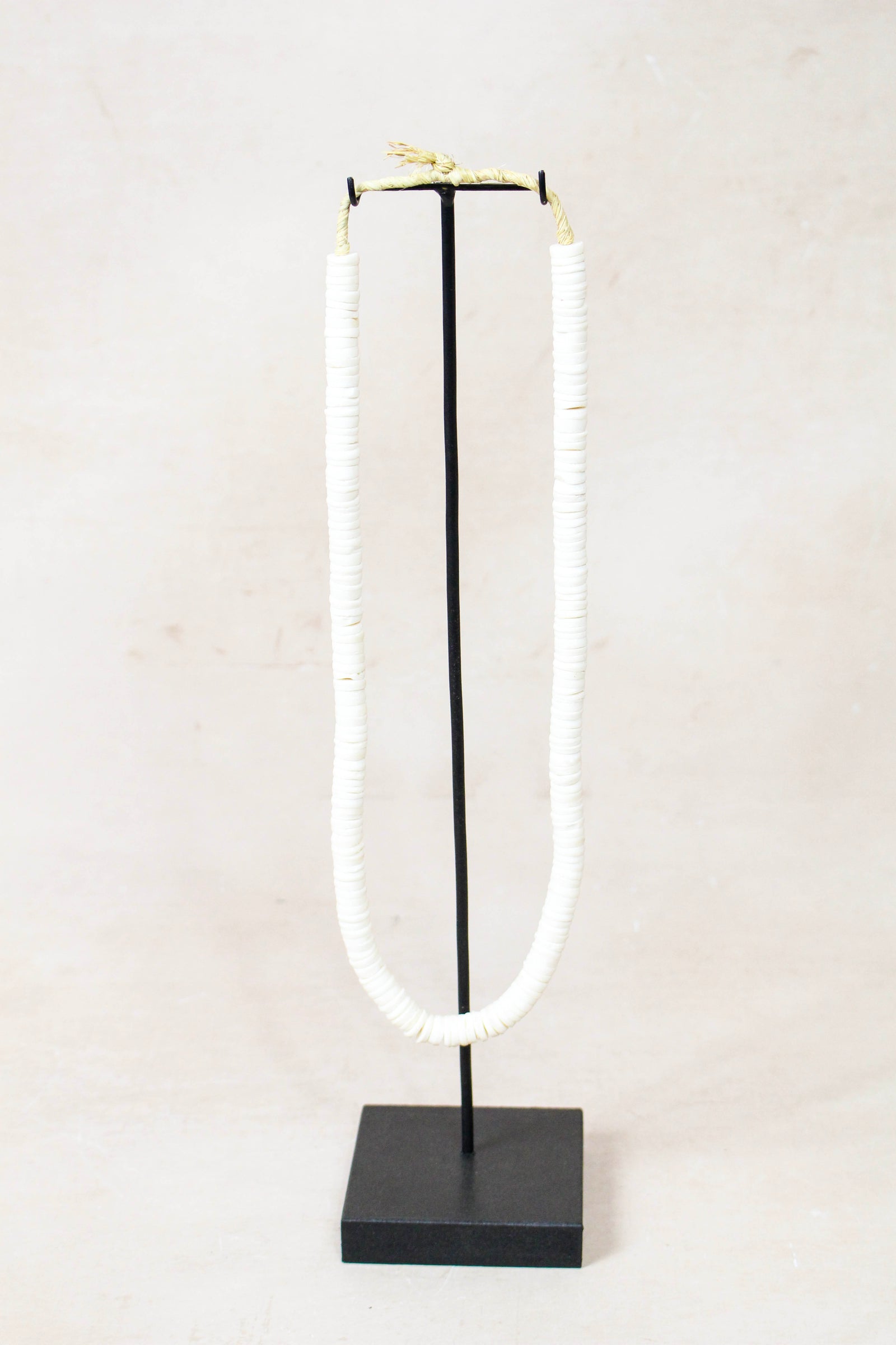 Handcrafted Ostrich Eggshell Heishi Necklace - 217.3