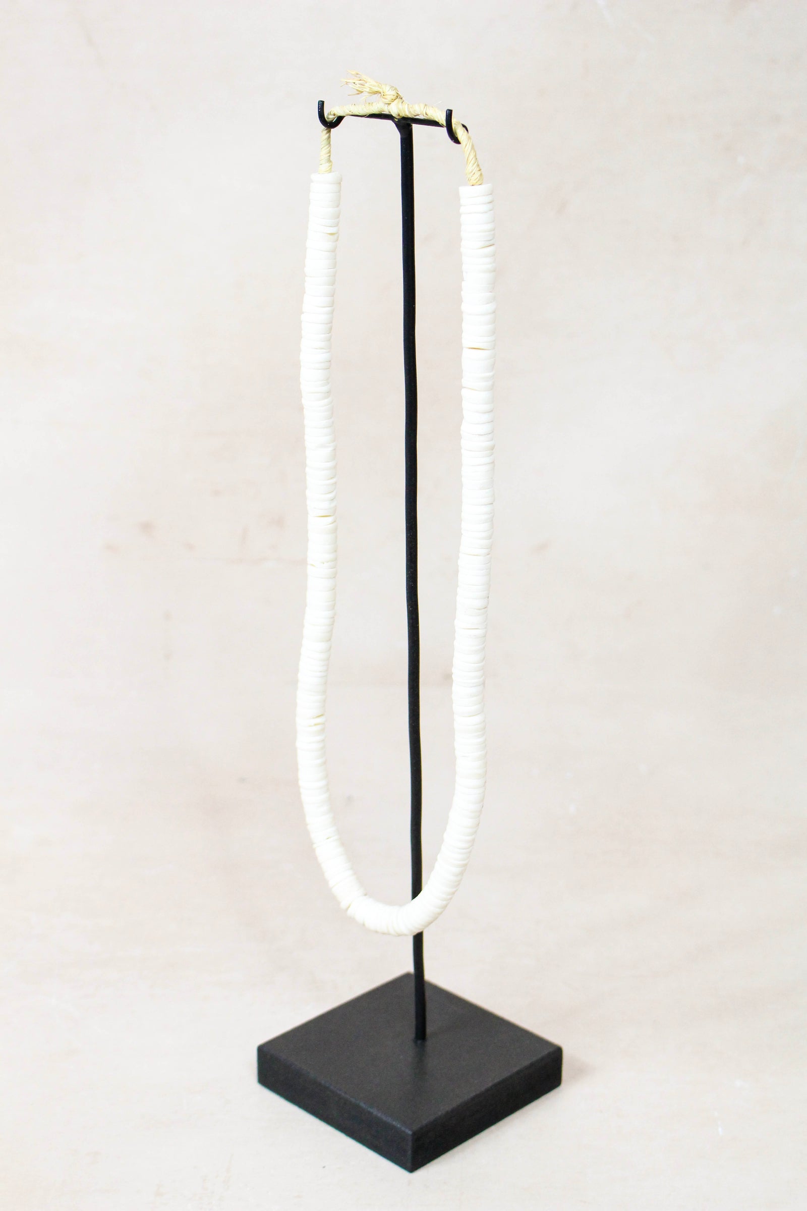 Handcrafted Ostrich Eggshell Heishi Necklace - 217.3