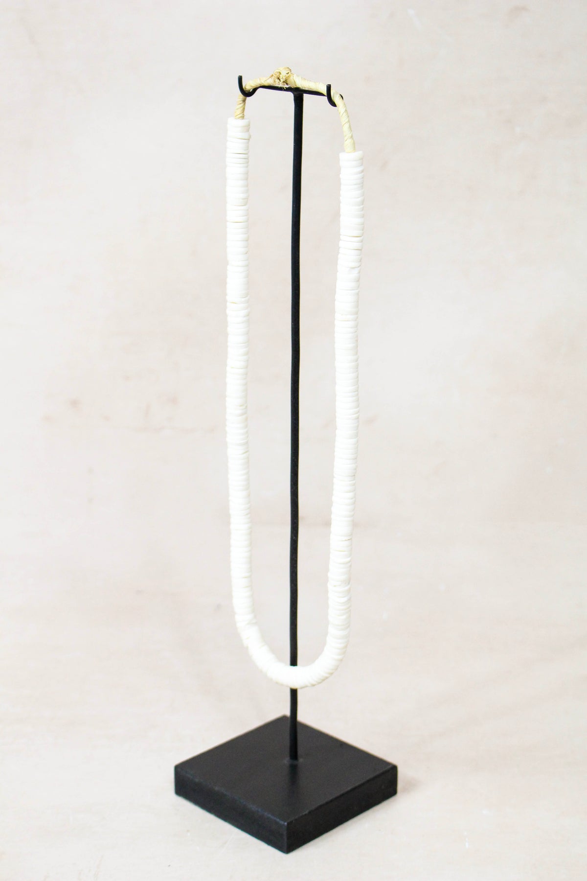 Handcrafted Ostrich Eggshell Heishi Necklace - 217.4