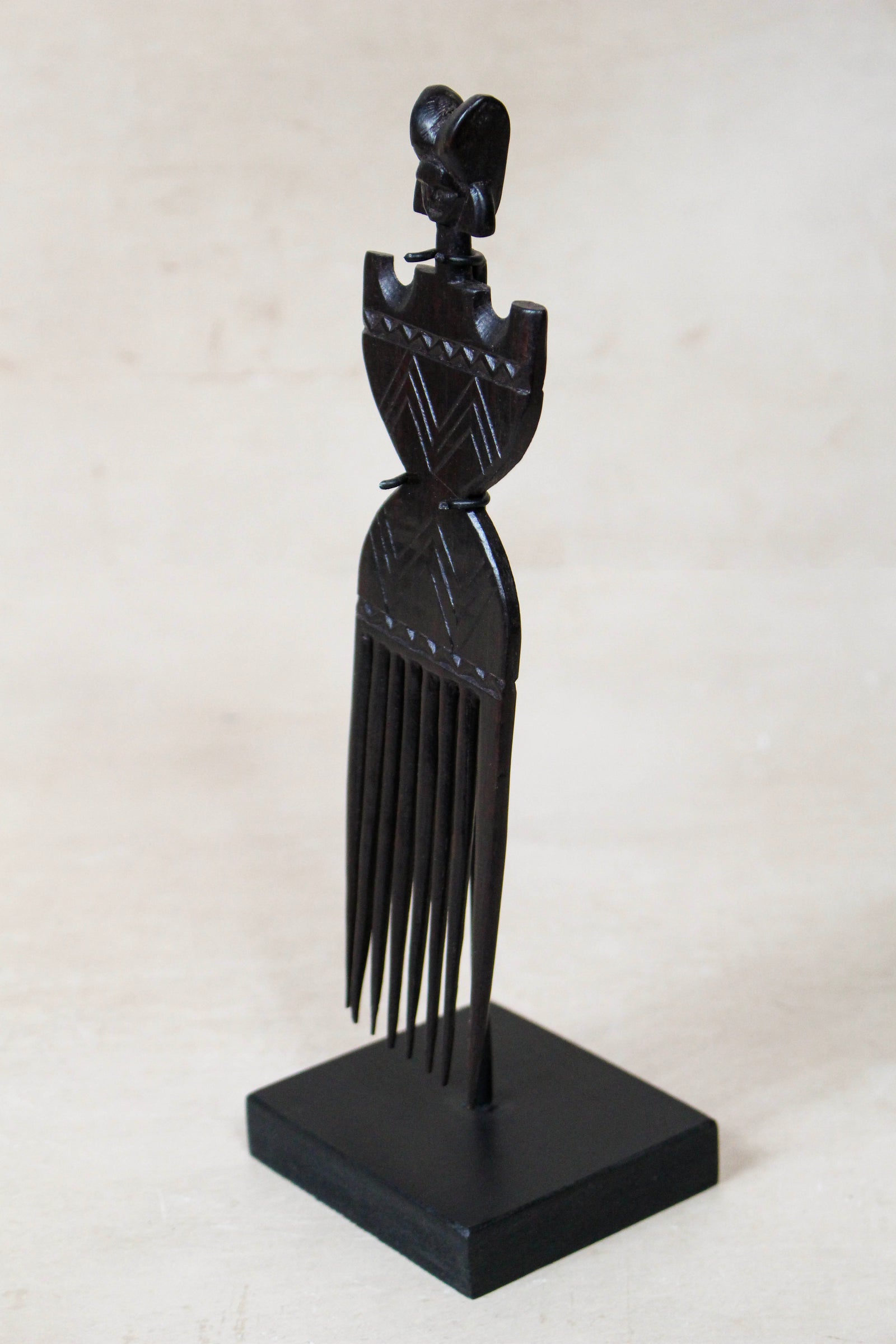 West African Carved Comb  240.1