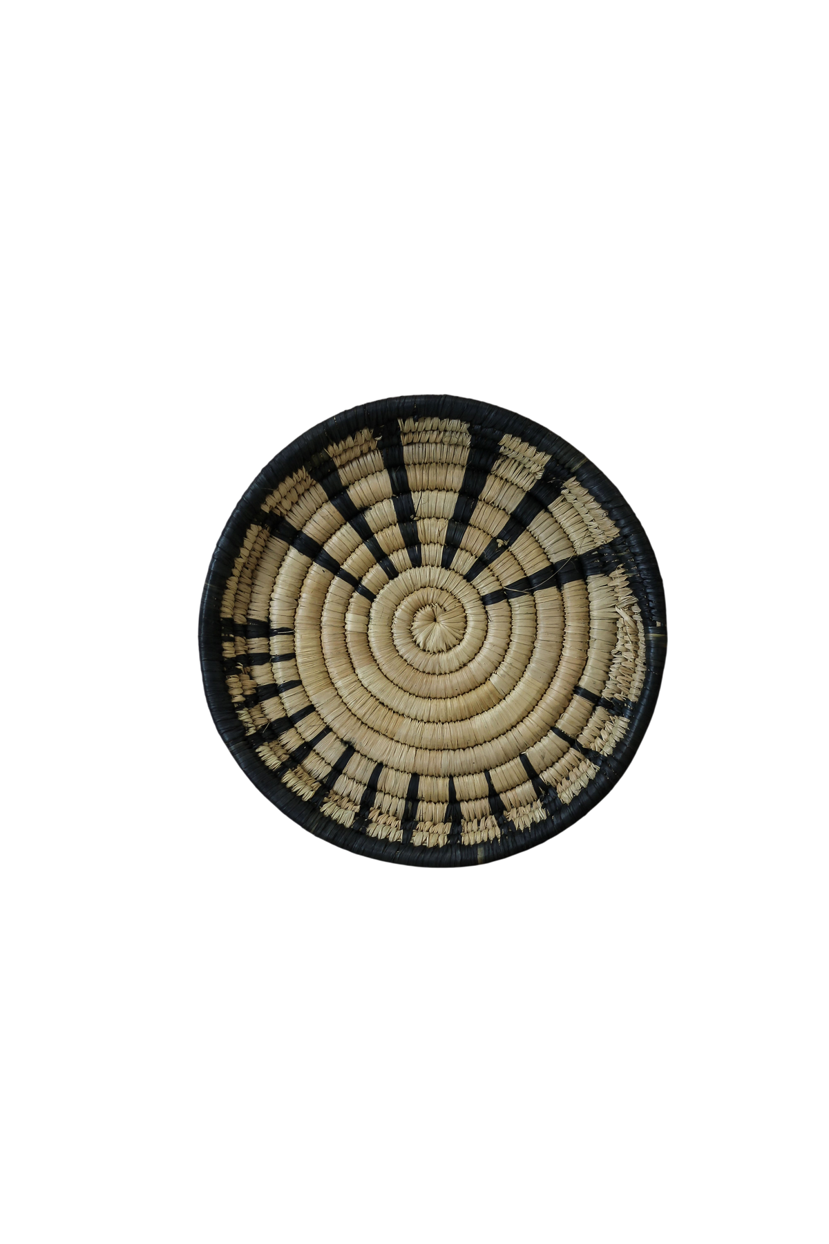 Handwoven Malawi wall basket in natural Ilala palm fibre