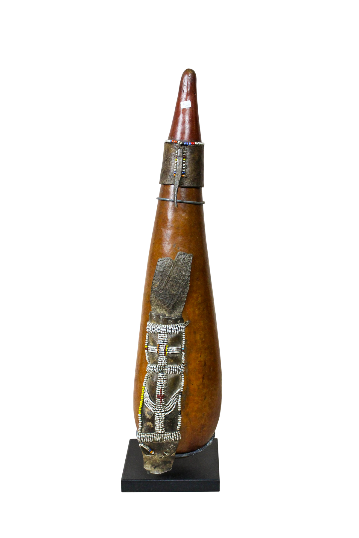 Vintage Beaded Maasai Calabash - Kenya - 52.1