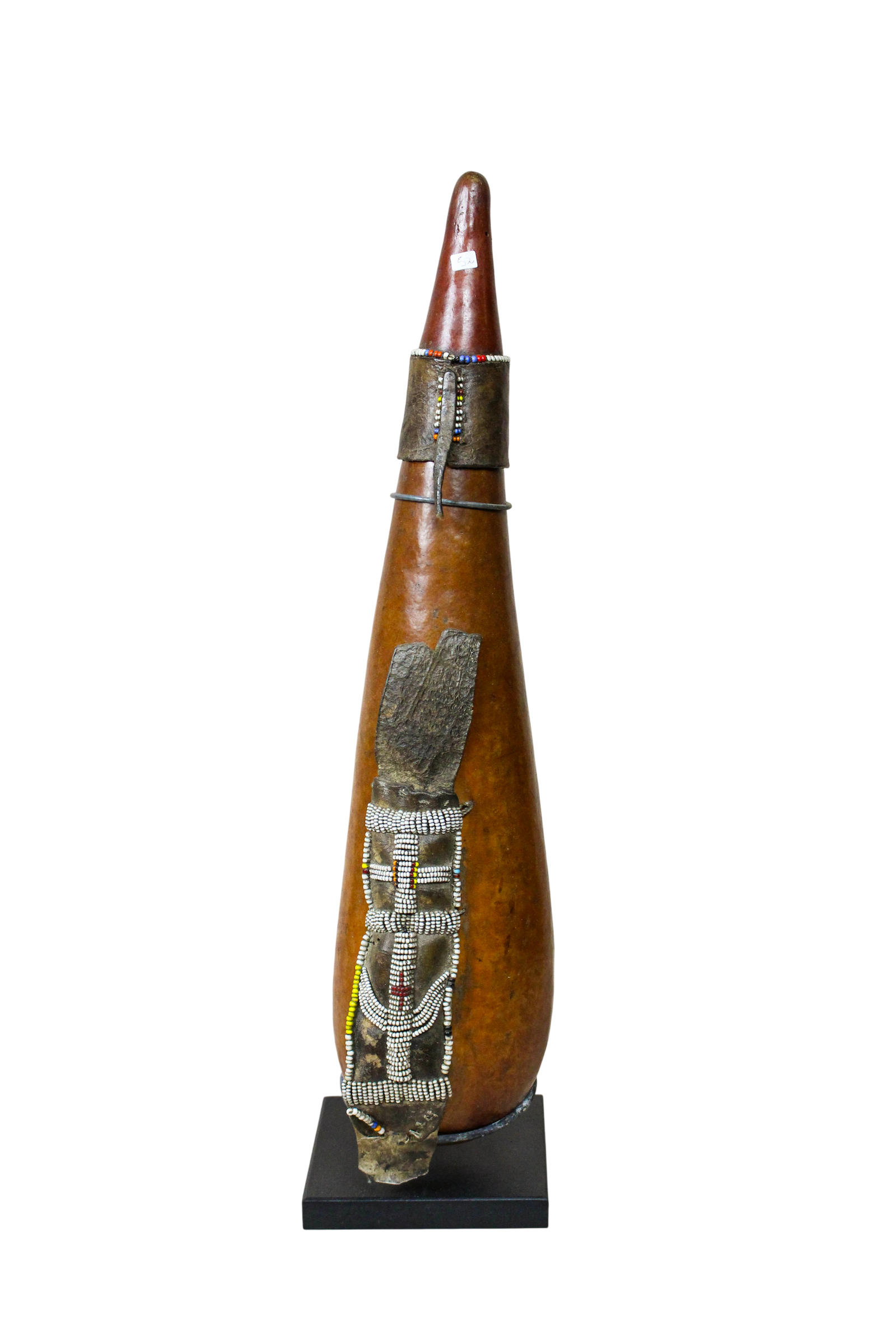 Vintage Beaded Maasai Calabash - Kenya - 52.1