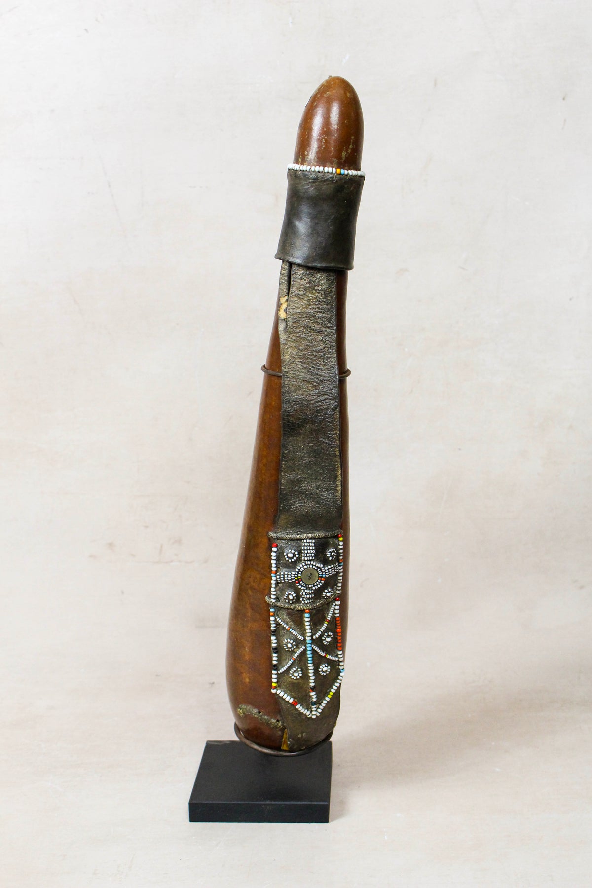 Vintage Beaded Maasai Calabash - Kenya - 52.2