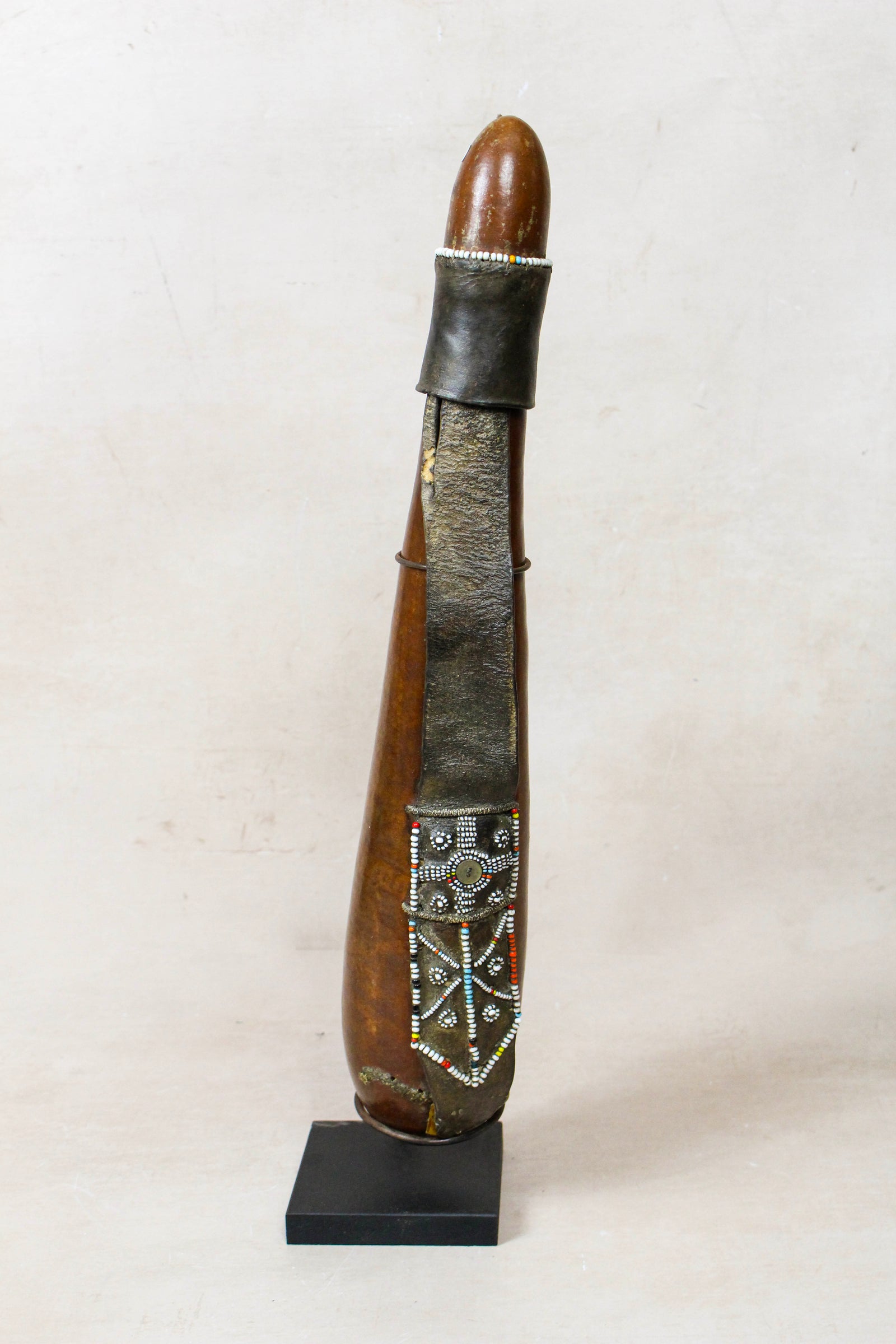 Vintage Beaded Maasai Calabash - Kenya - 52.2