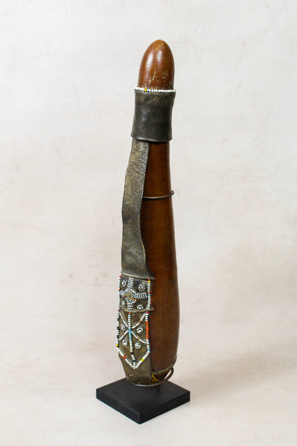 Vintage Beaded Maasai Calabash - Kenya - 52.2