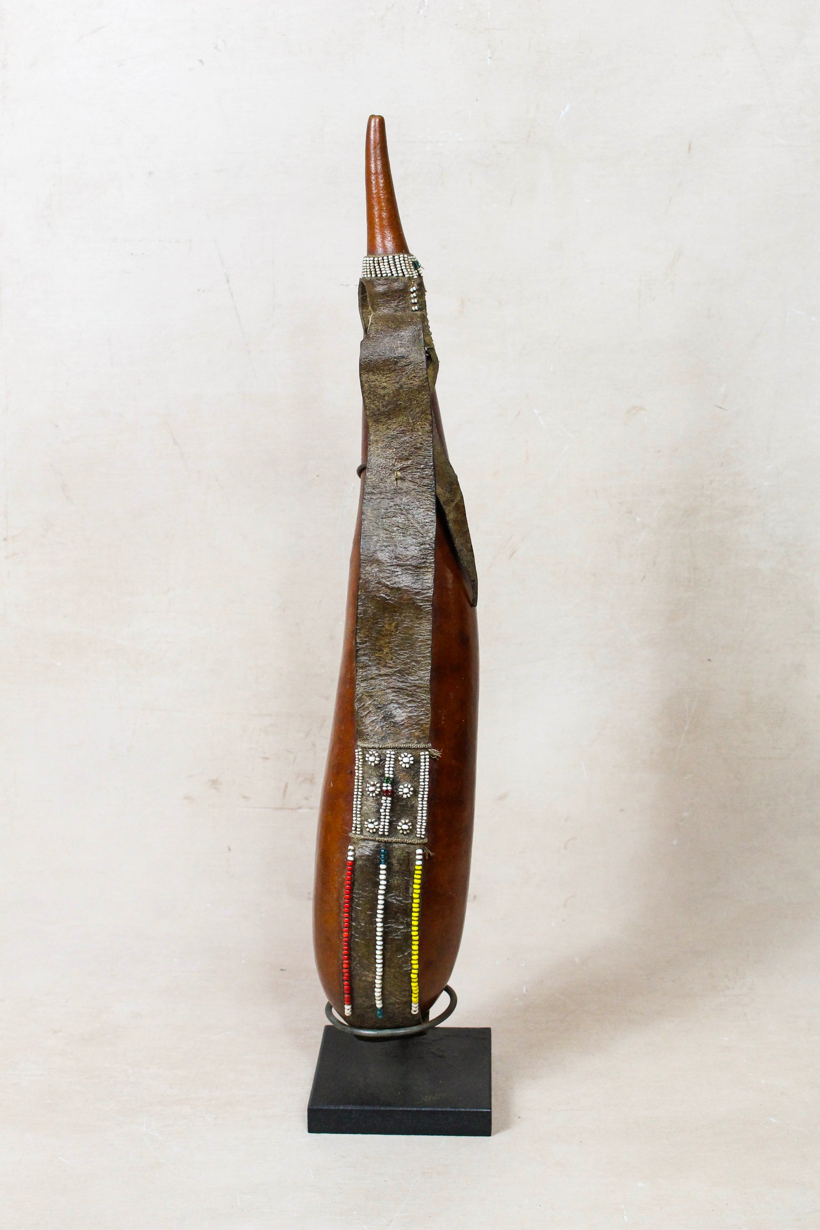 Vintage Beaded Maasai Calabash - Kenya - 52.3