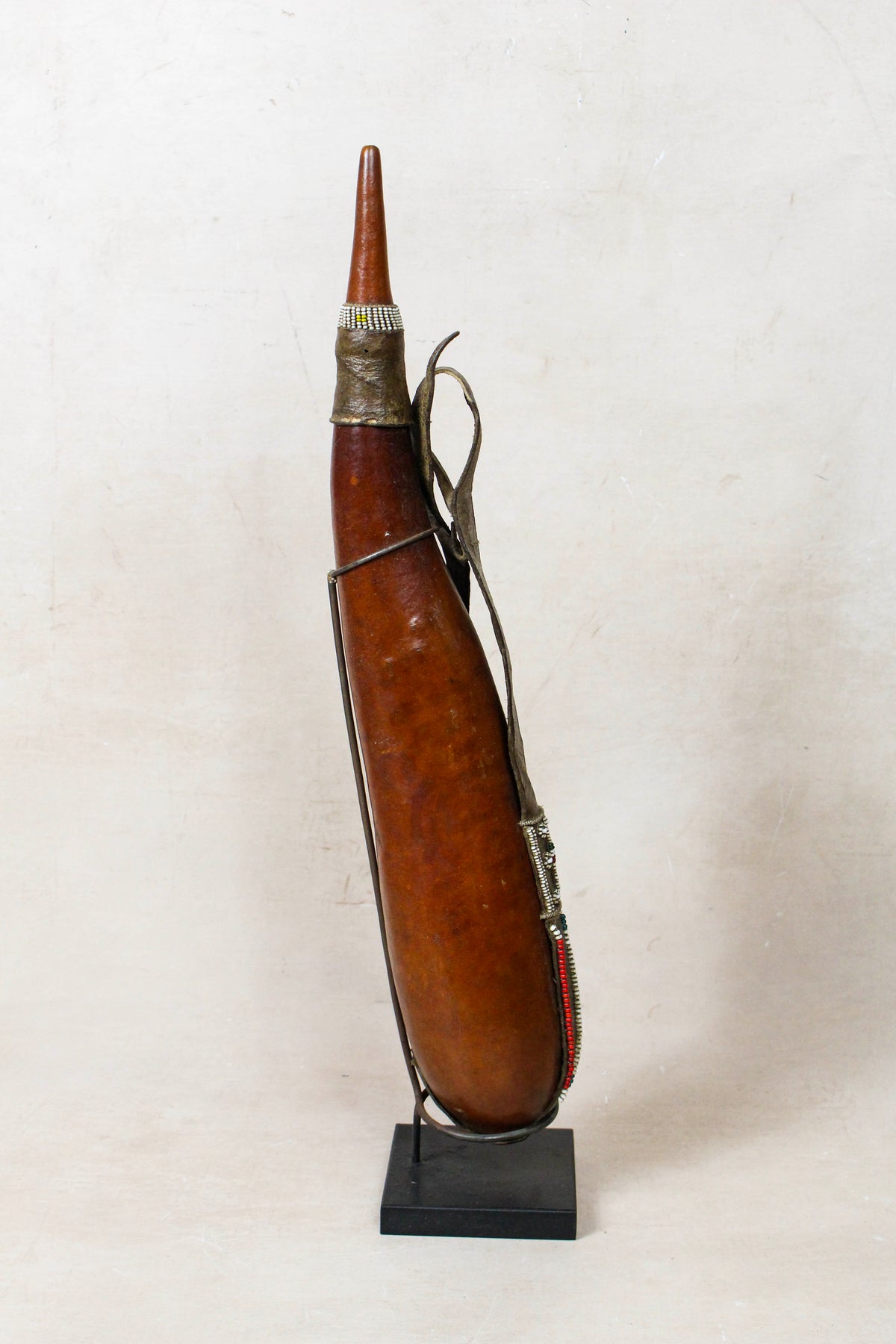 Vintage Beaded Maasai Calabash - Kenya - 52.3