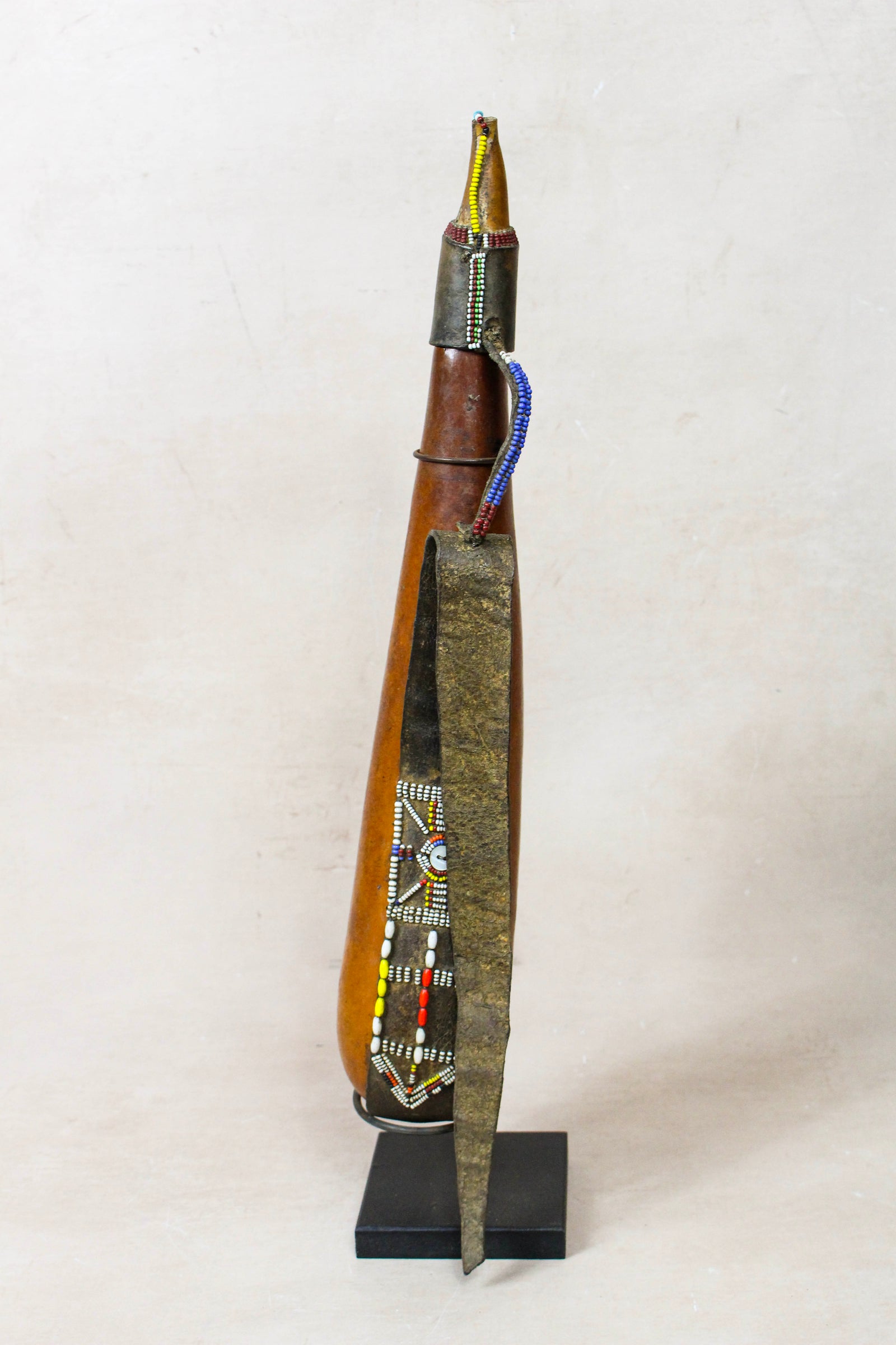 Vintage Beaded Maasai Calabash - Kenya - 52.4