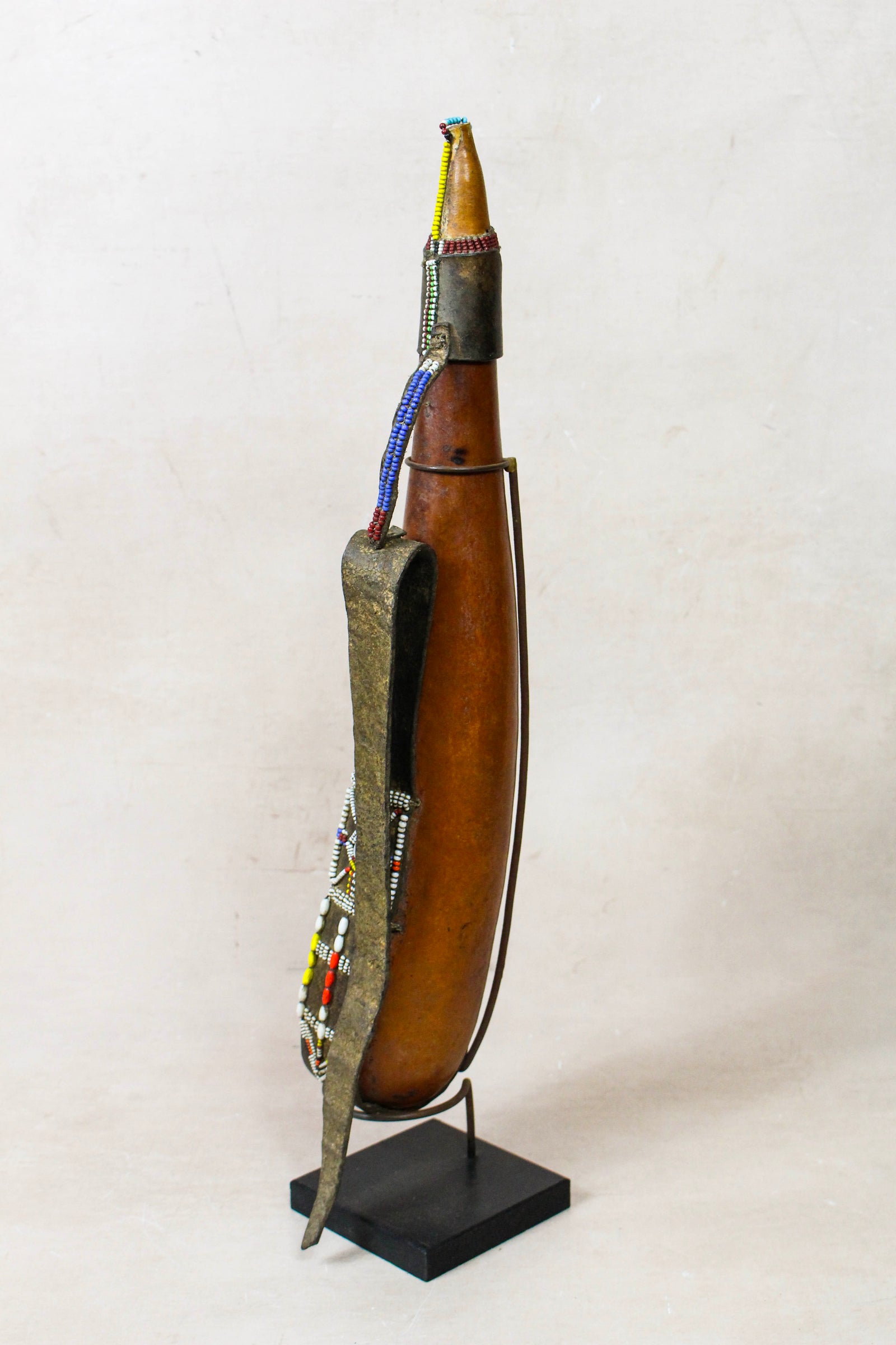 Vintage Beaded Maasai Calabash - Kenya - 52.4