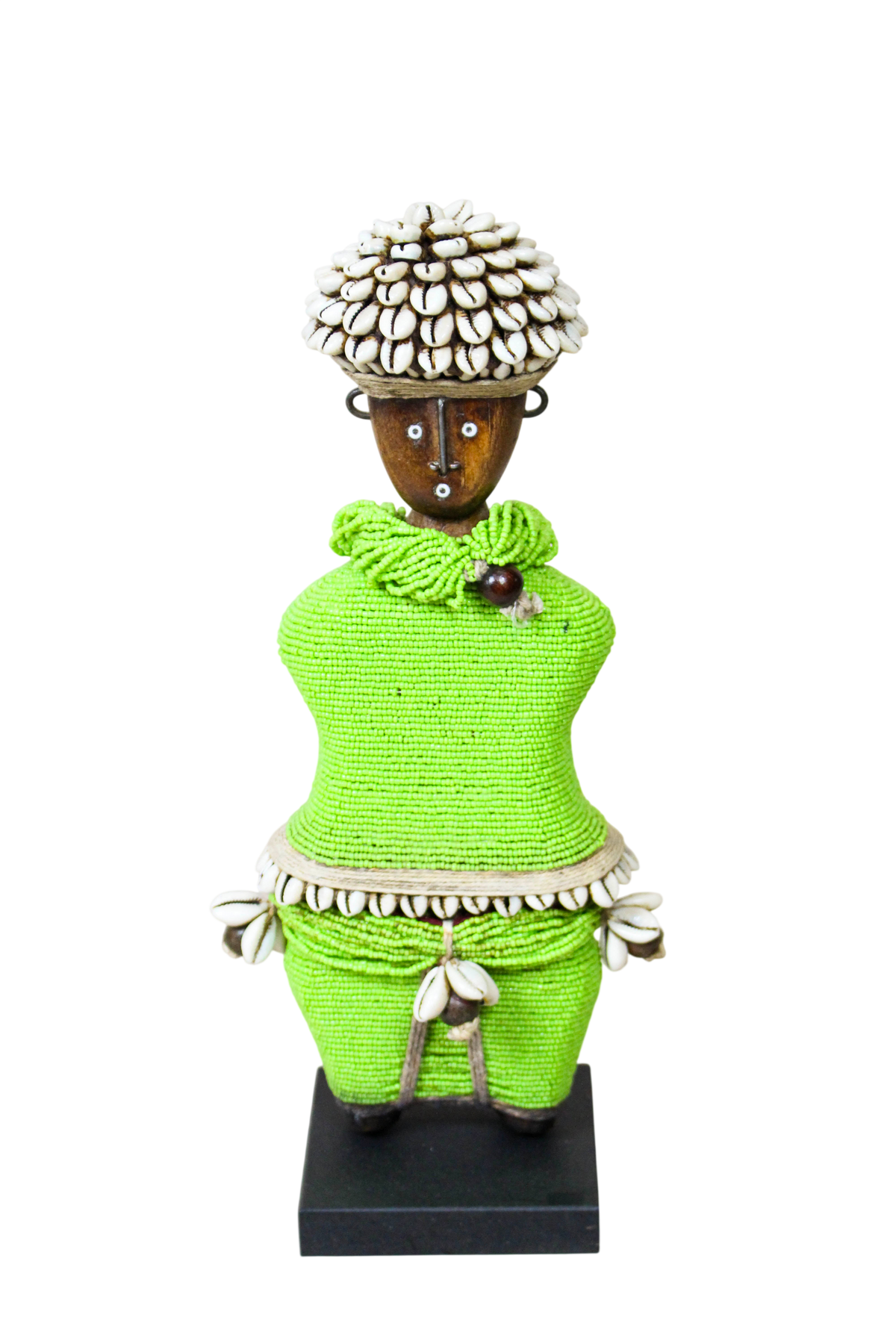 Green Namji beaded doll — another view