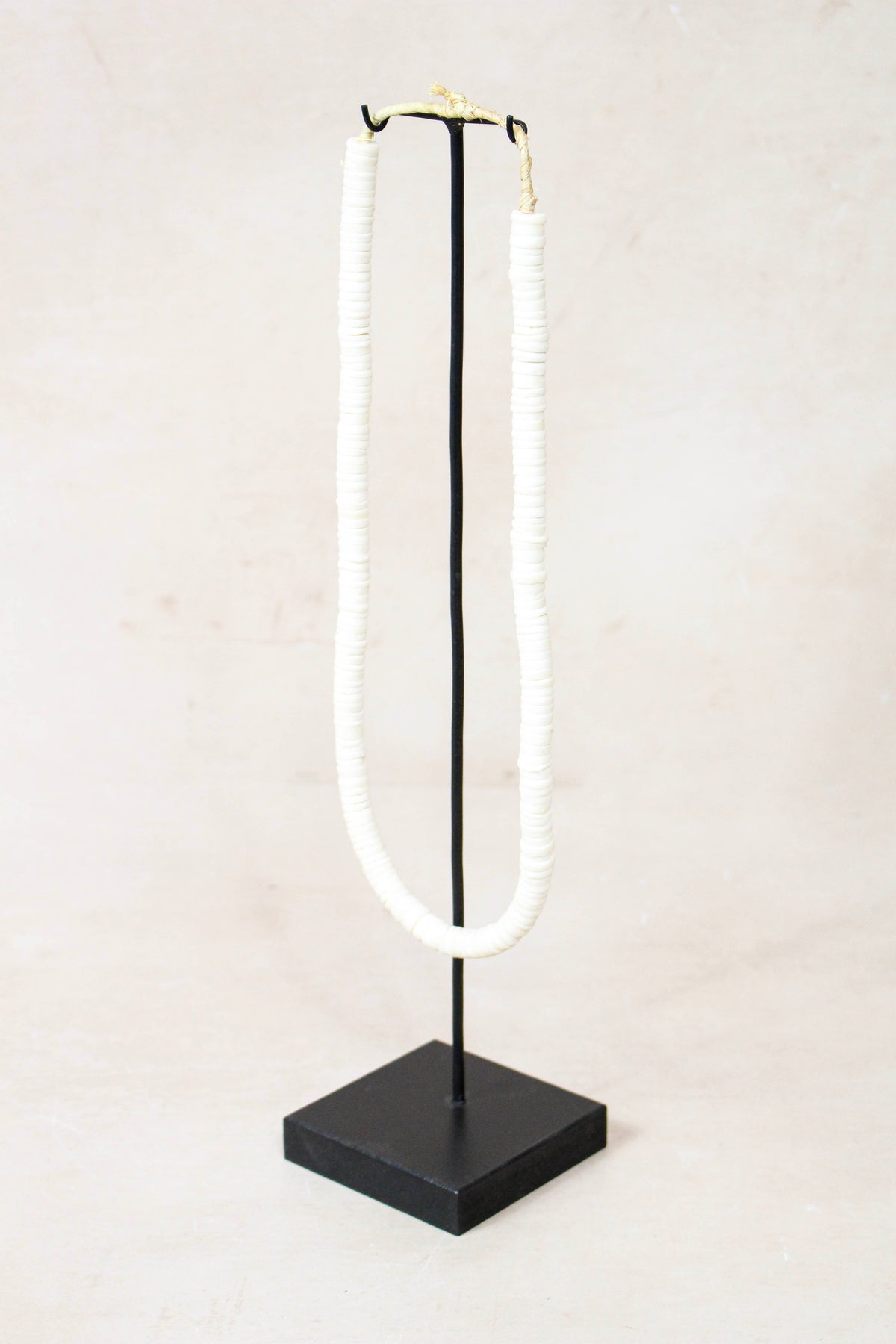 Handcrafted Ostrich Eggshell Heishi Necklace - 217.5