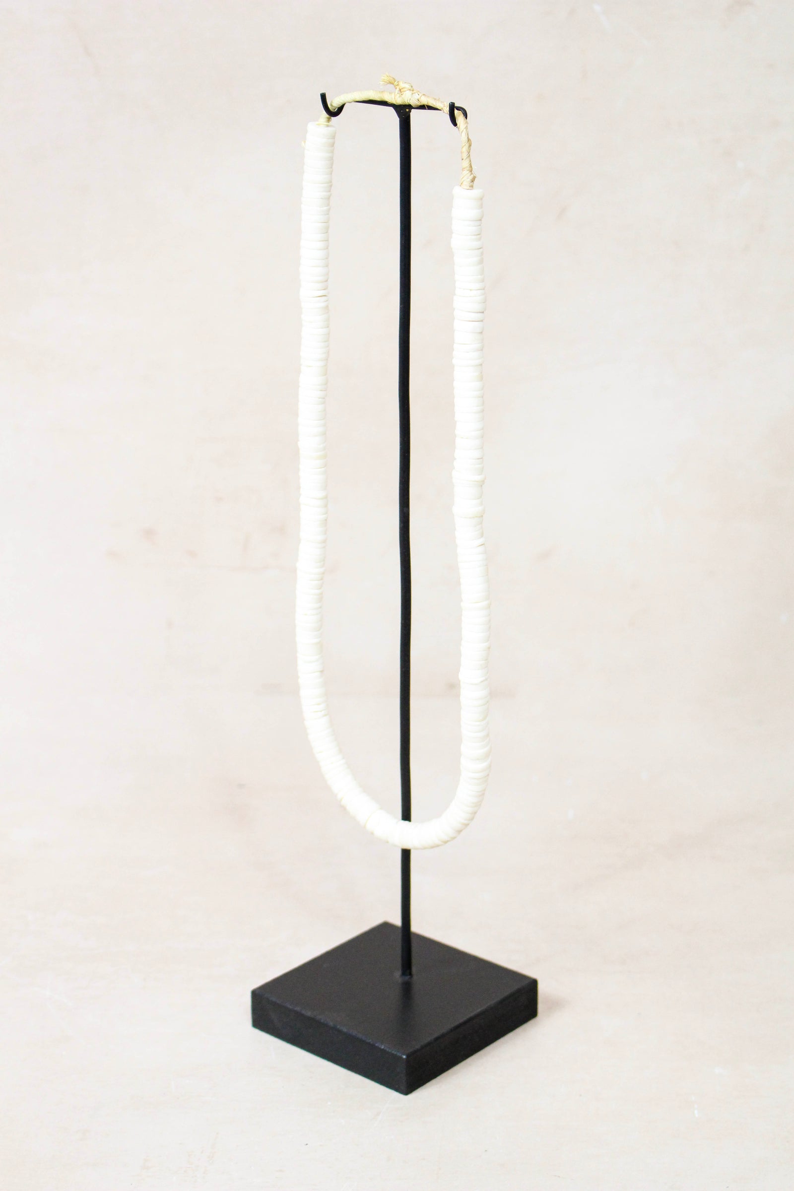 Handcrafted Ostrich Eggshell Heishi Necklace - 217.5