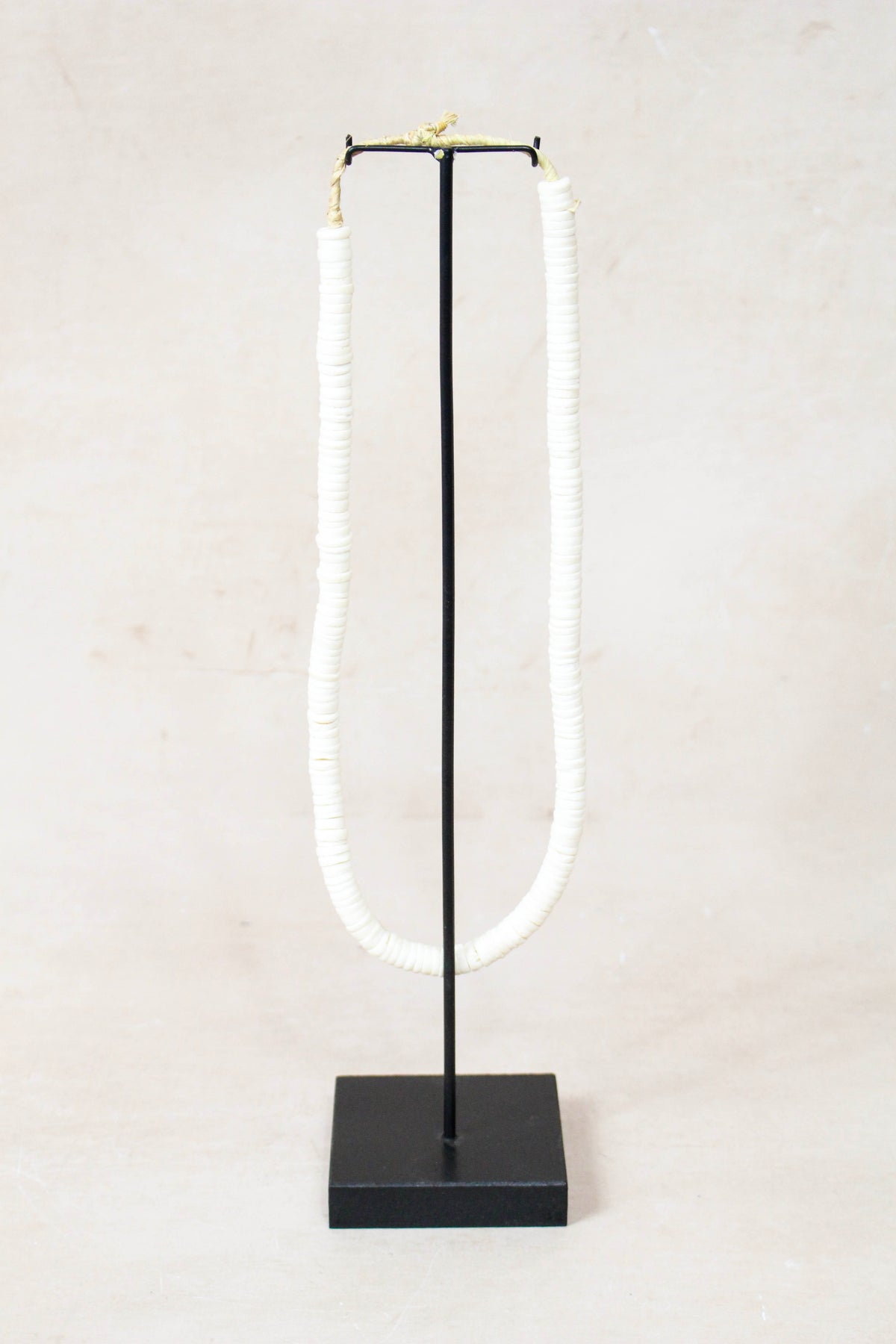 Handcrafted Ostrich Eggshell Heishi Necklace - 217.5