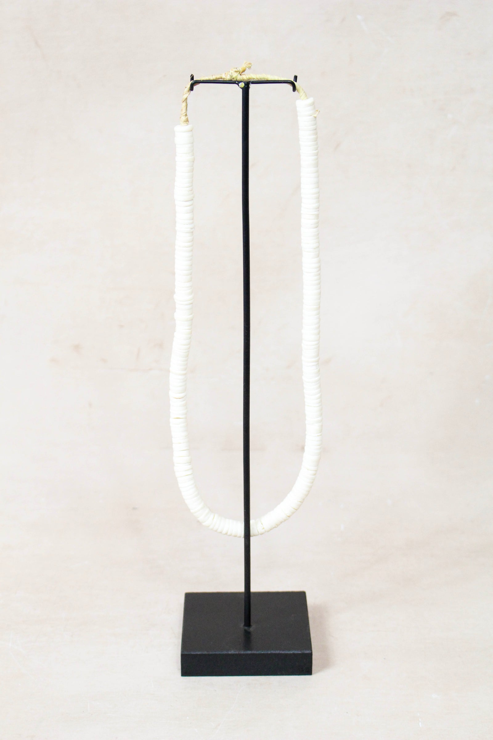 Handcrafted Ostrich Eggshell Heishi Necklace - 217.5