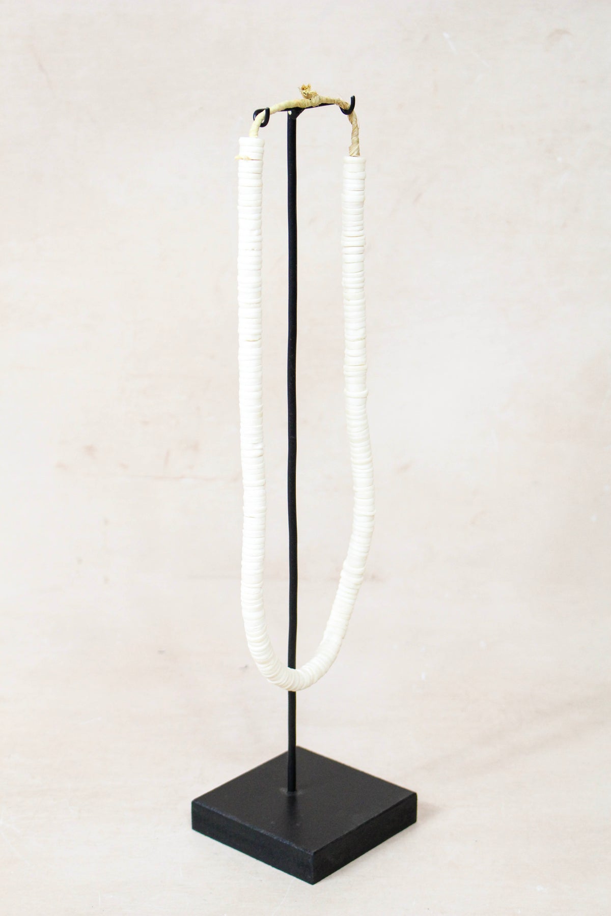 Handcrafted Ostrich Eggshell Heishi Necklace - 217.5