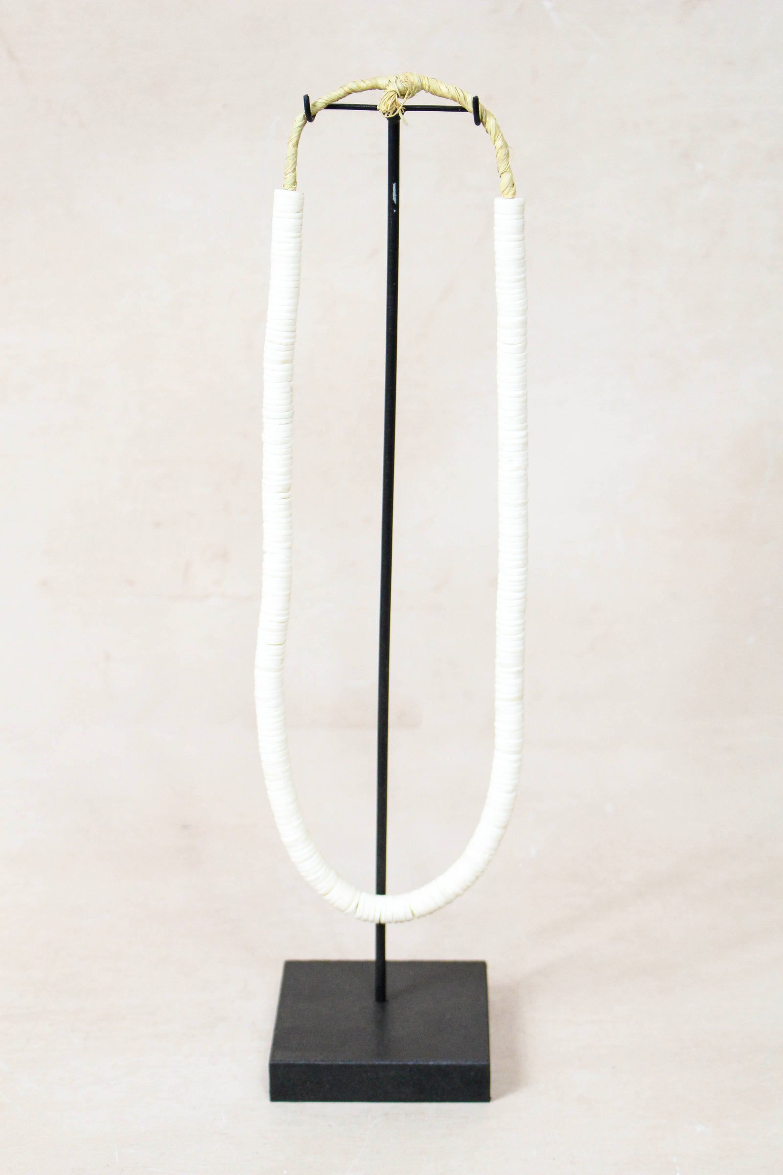 Handcrafted Ostrich Eggshell Heishi Necklace - 217.7