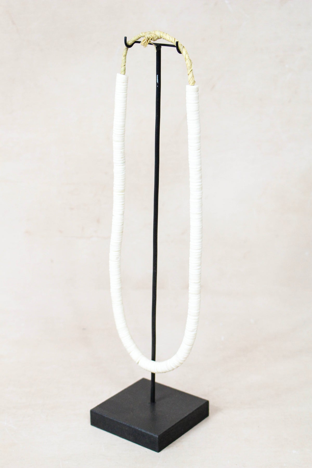 Handcrafted Ostrich Eggshell Heishi Necklace - 217.7