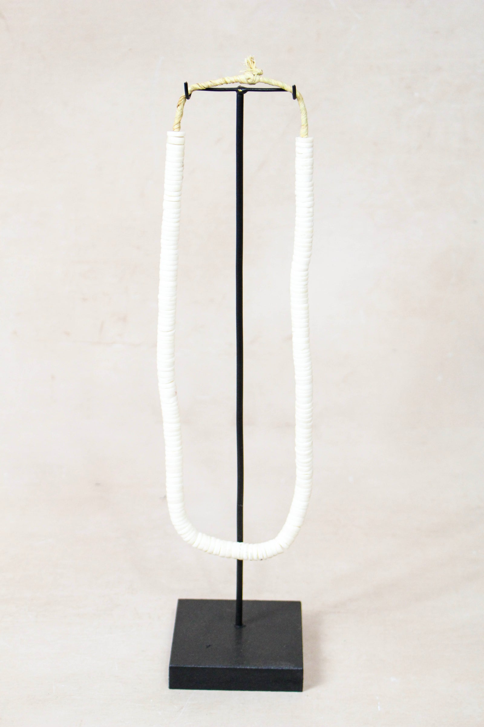 Handcrafted Ostrich Eggshell Heishi Necklace - 217.8