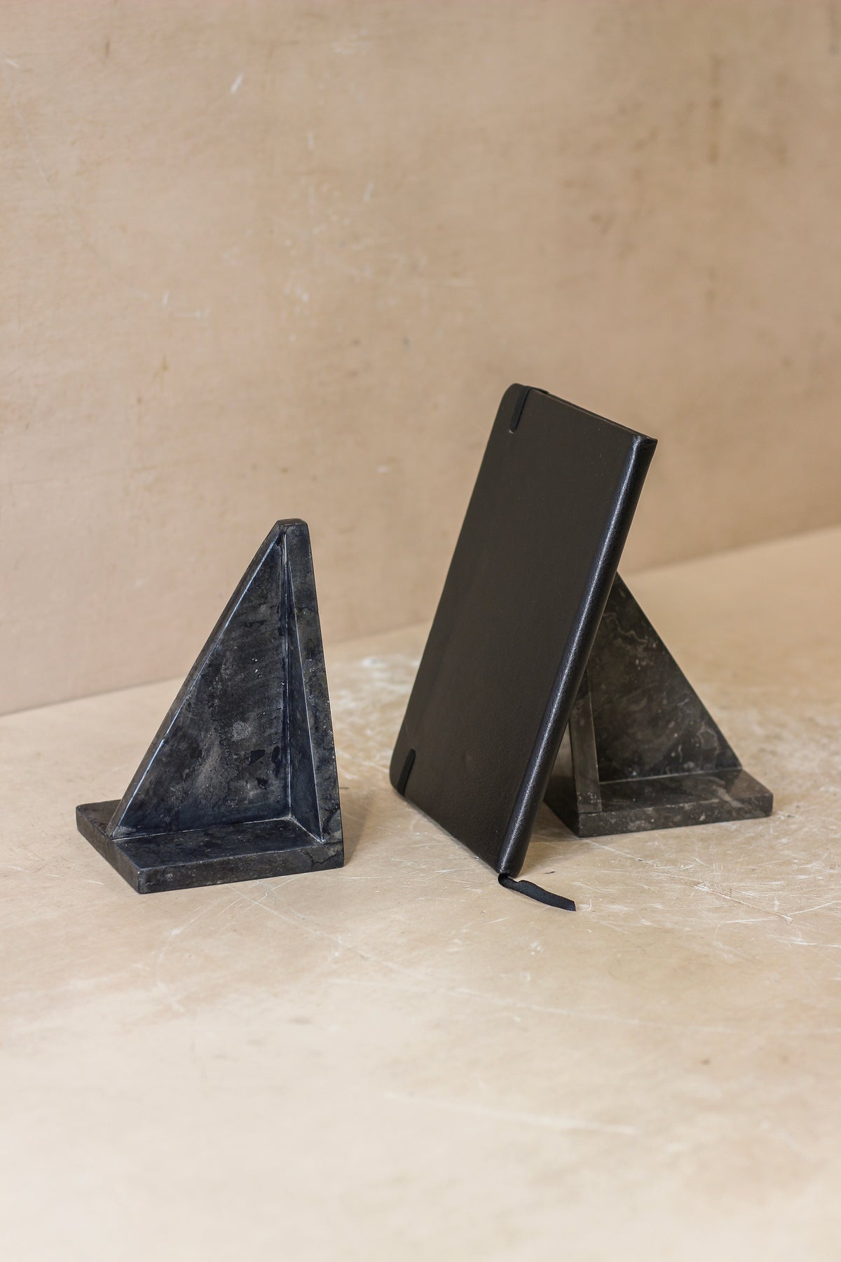 Marble Bookends - Black