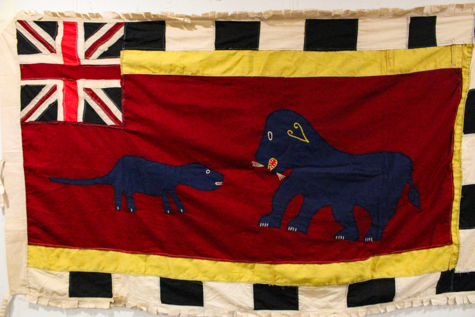 Handmade Asafo Fante flag from Ghana (21) — appliqué textile folk art wall hanging (view 3)