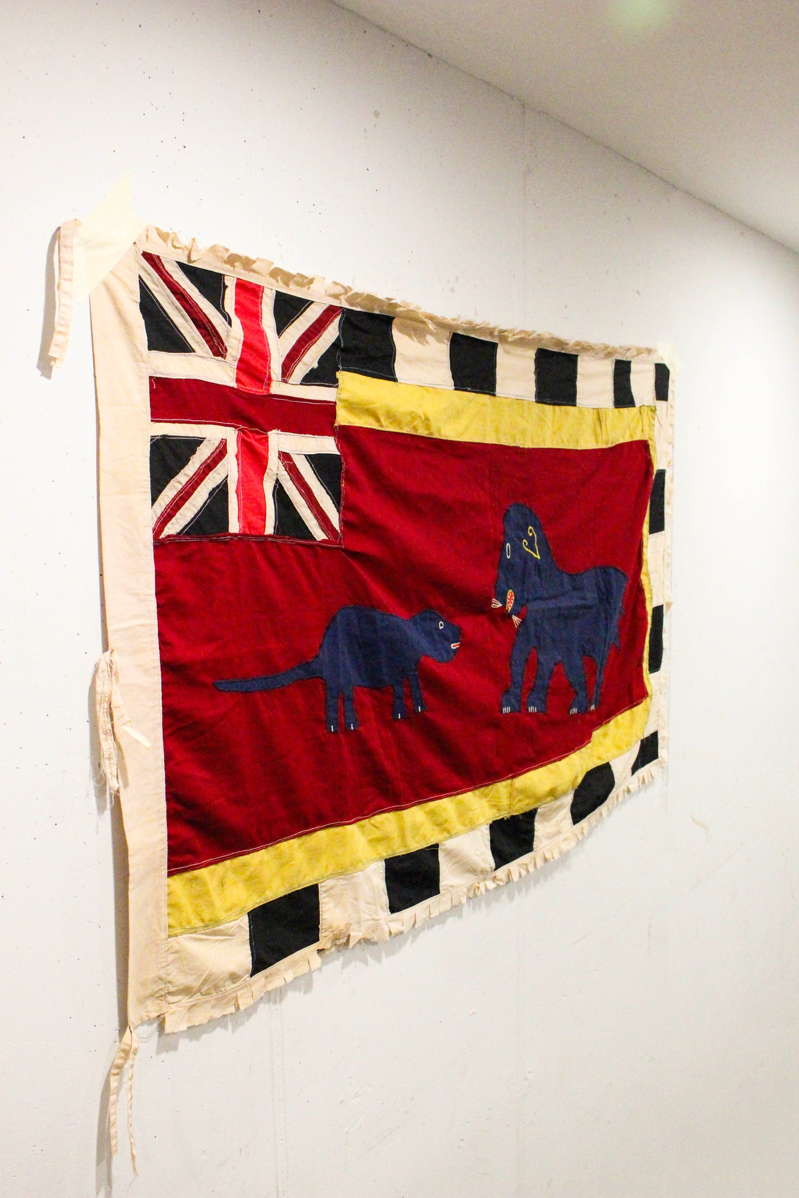 Handmade Asafo Fante flag from Ghana (21) — appliqué textile folk art wall hanging (view 2)