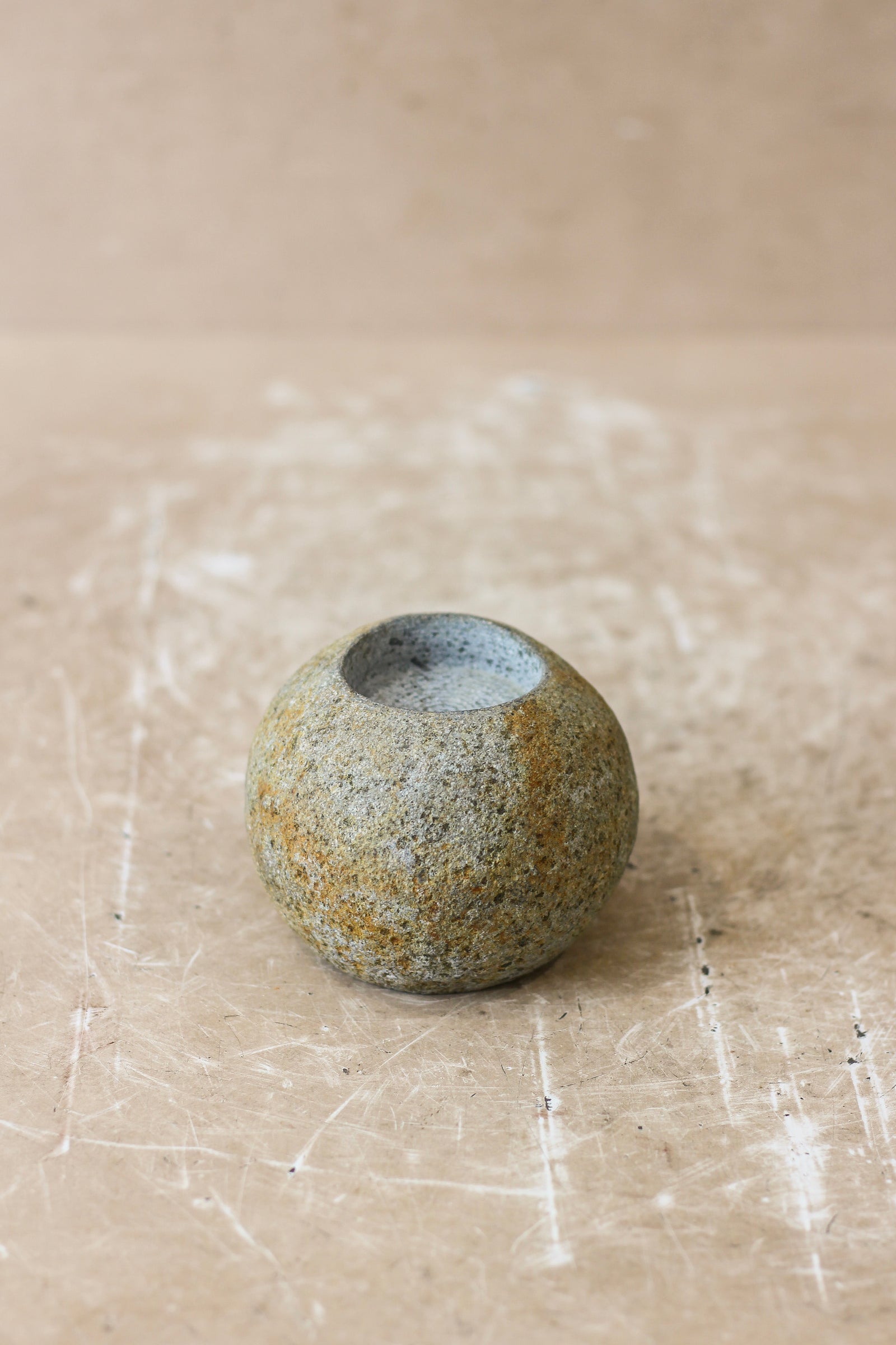 River Stone Candle Holder - 62B.2