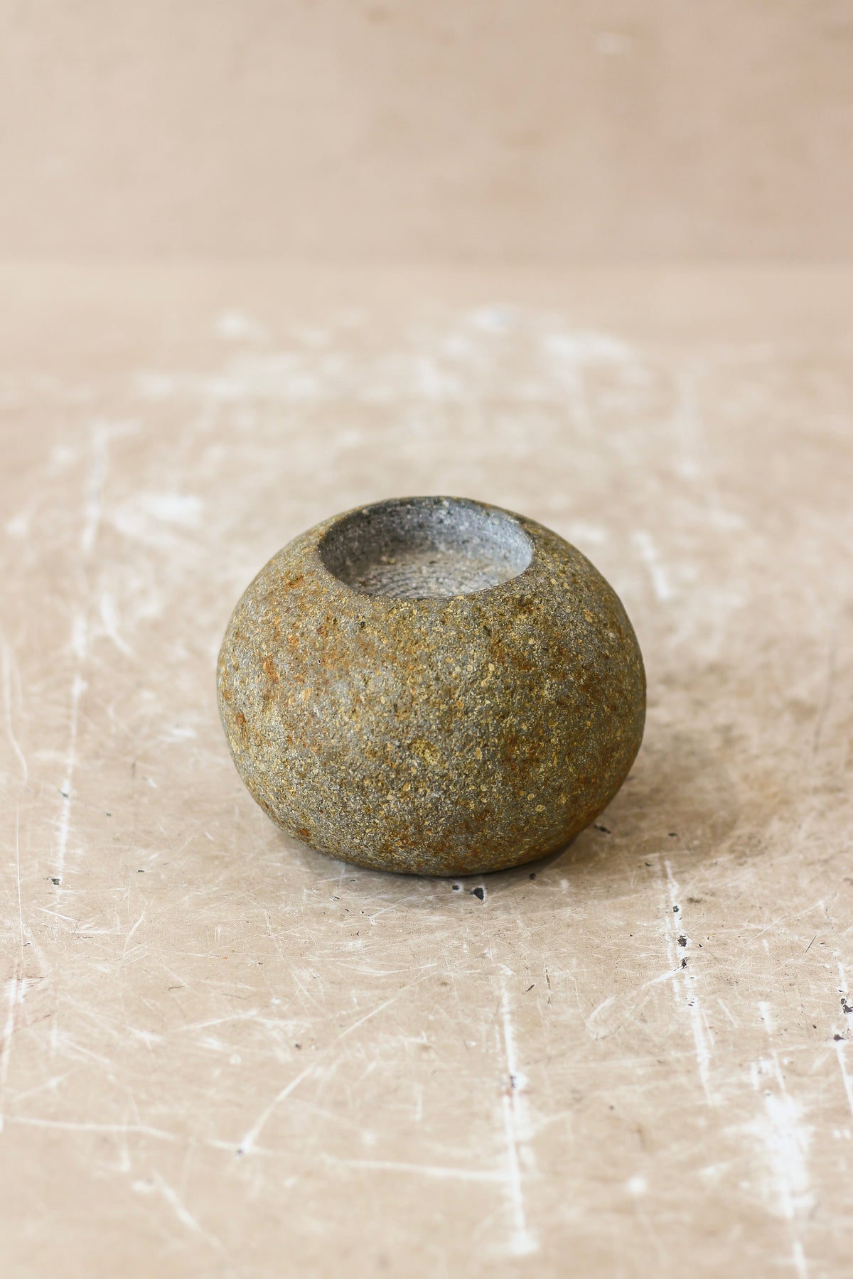 River Stone Candle Holder - 62B.6