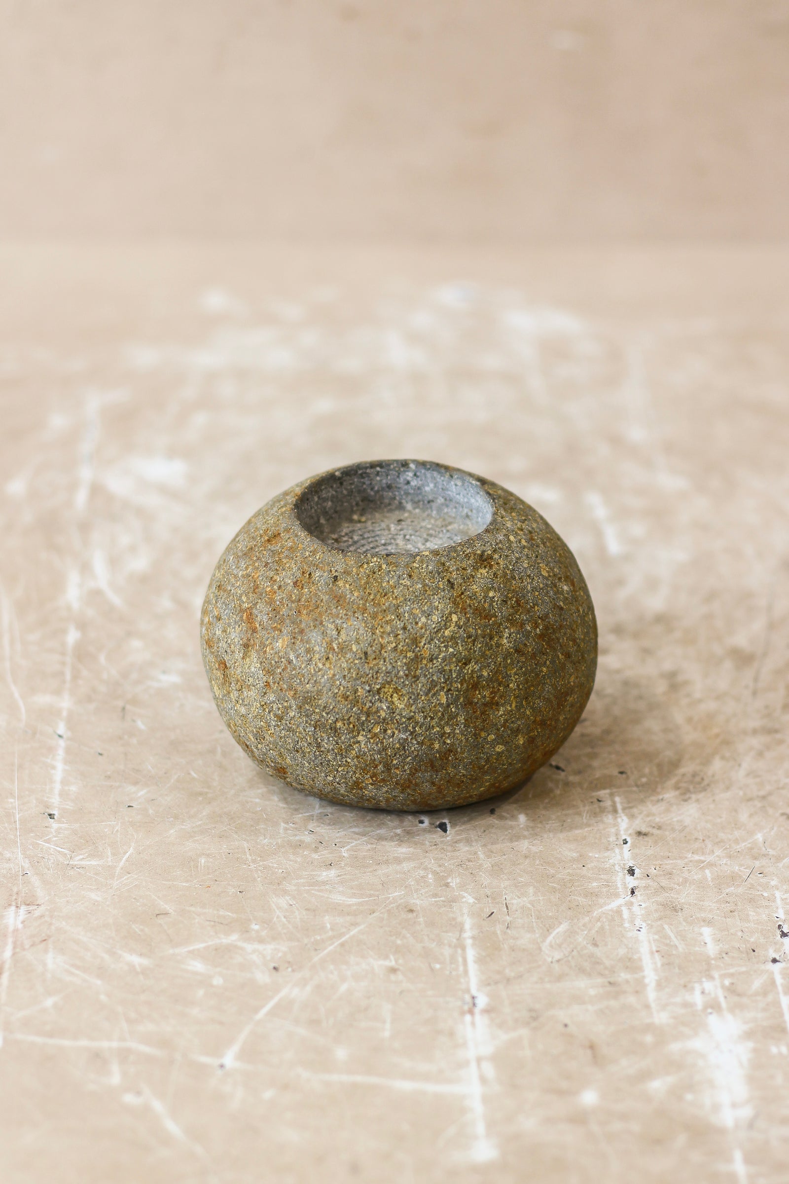 River Stone Candle Holder - 62B.6